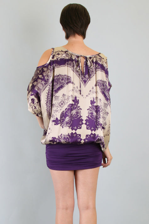 NATALIE BLOUSON DRESS-(MULTI)-D7217