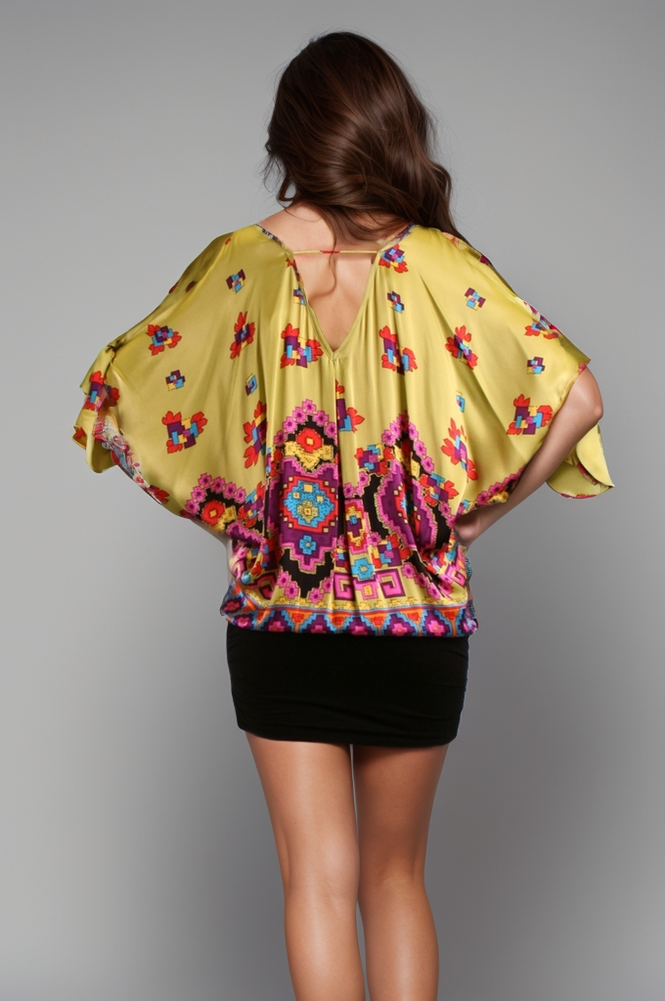 ALEXANDRA BLOUSON DRESS (LIME)-D8081