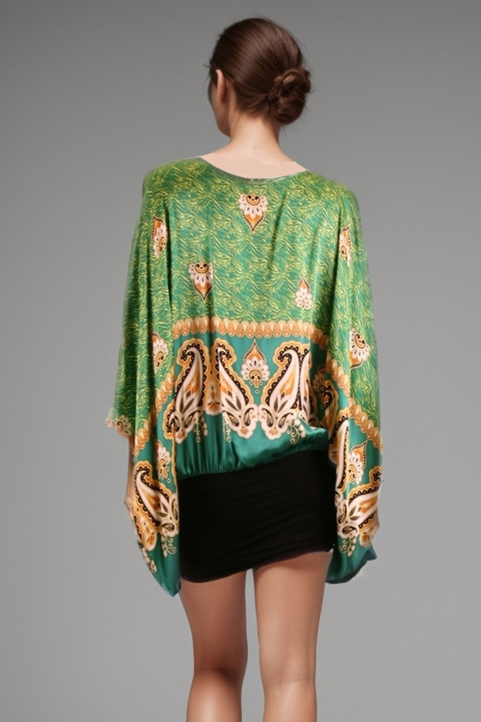 ALICIA BLOUSON DRESS (GREEN)- D8503