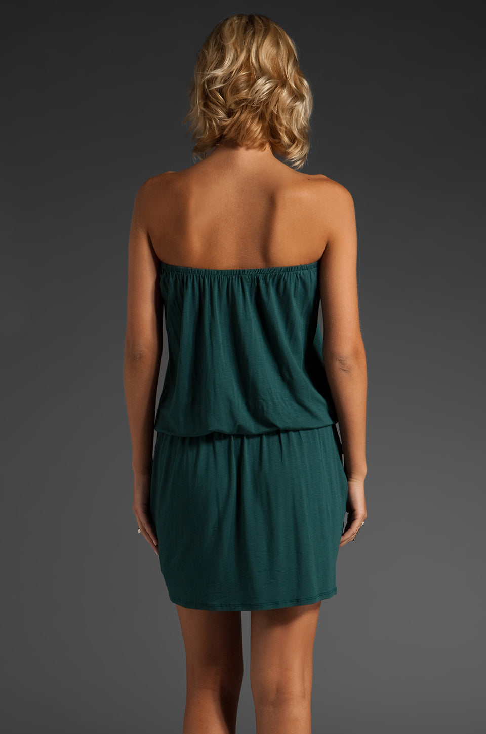 LOOSE POCKET TUBE DRESS(TEAL)-JD6871
