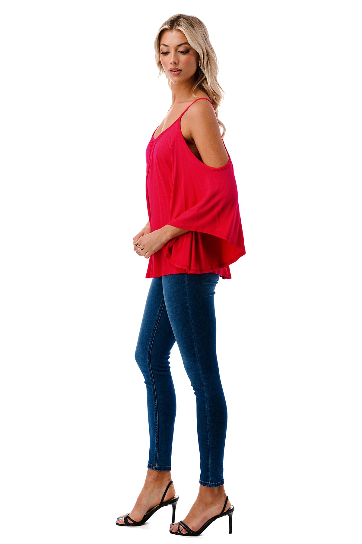 NICK OPEN SHOULDER TOP (FUSCHIA)- JT7352