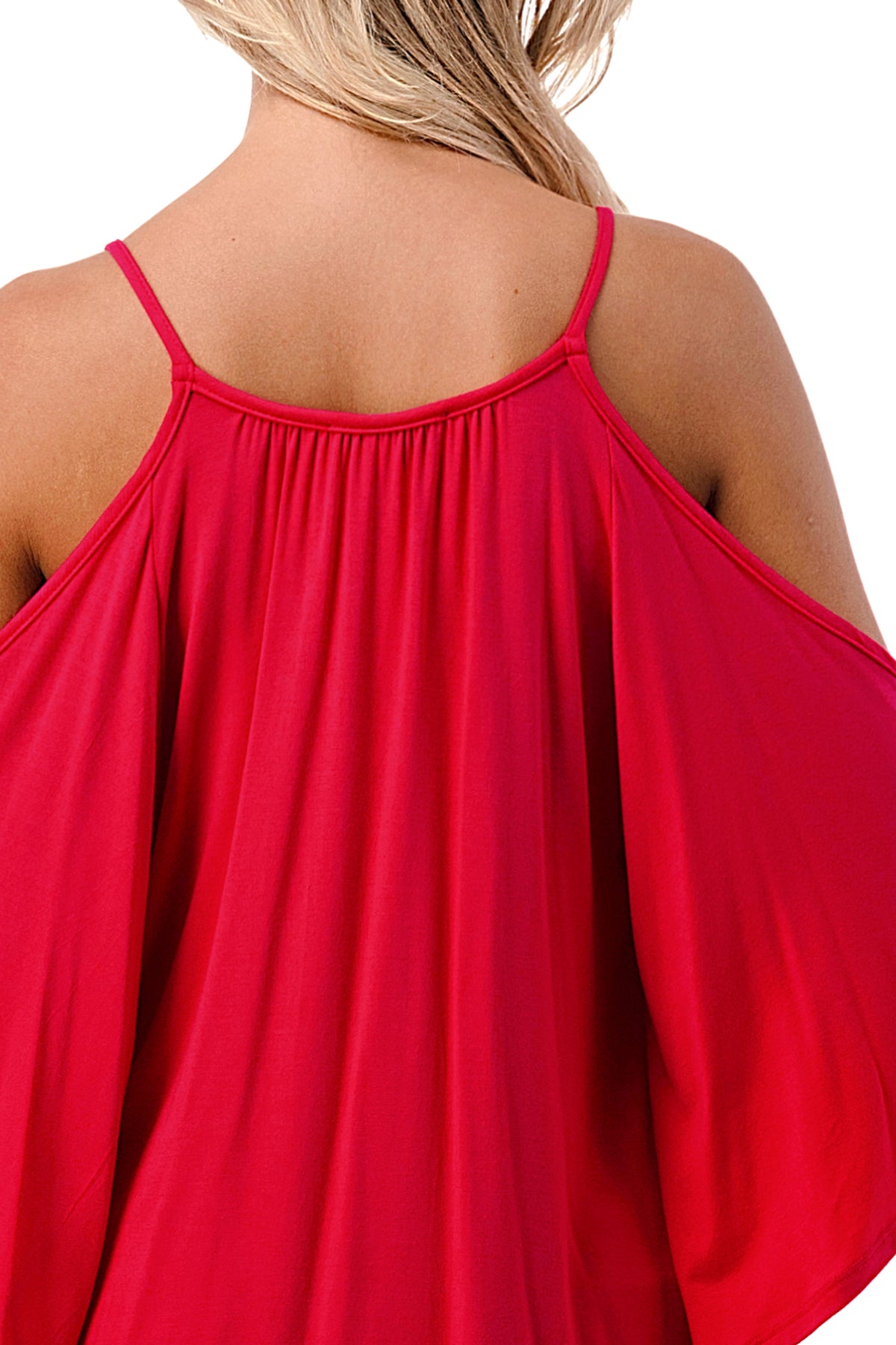 NICK OPEN SHOULDER TOP (FUSCHIA)- JT7352