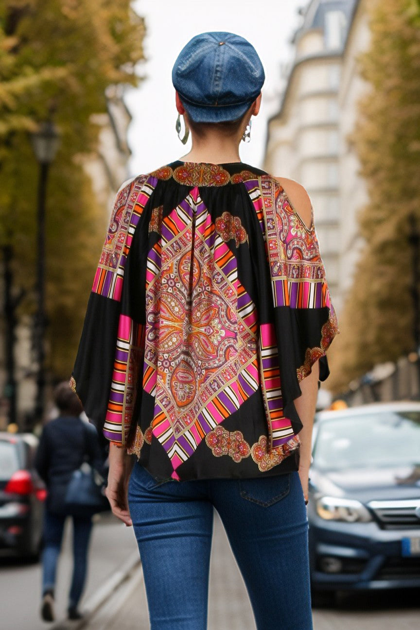 BALTHAZAR BLOUSE (BLACK)-T7326