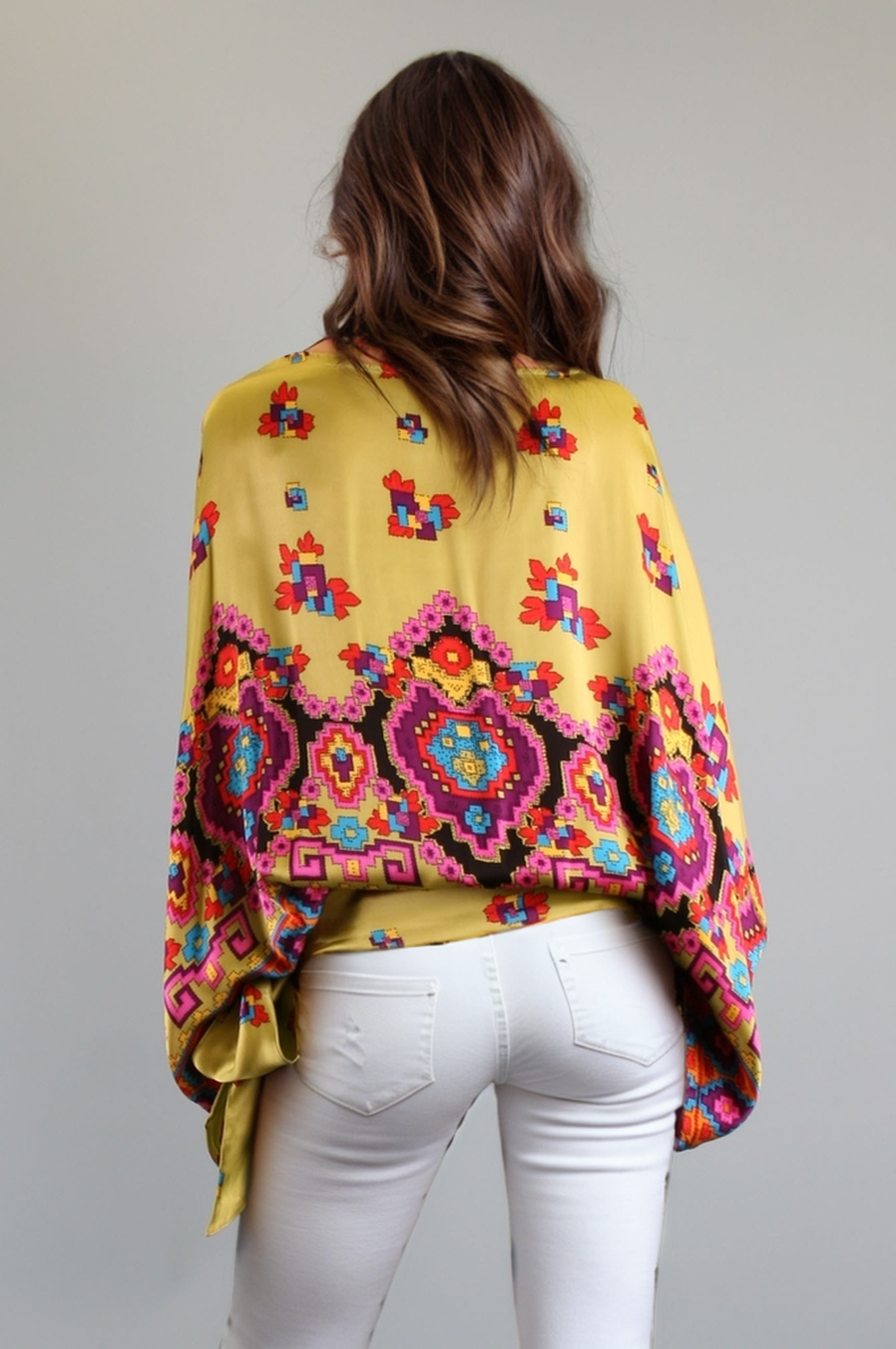 ALEXANDRA BLOUSON TOP (LIME)-T8083