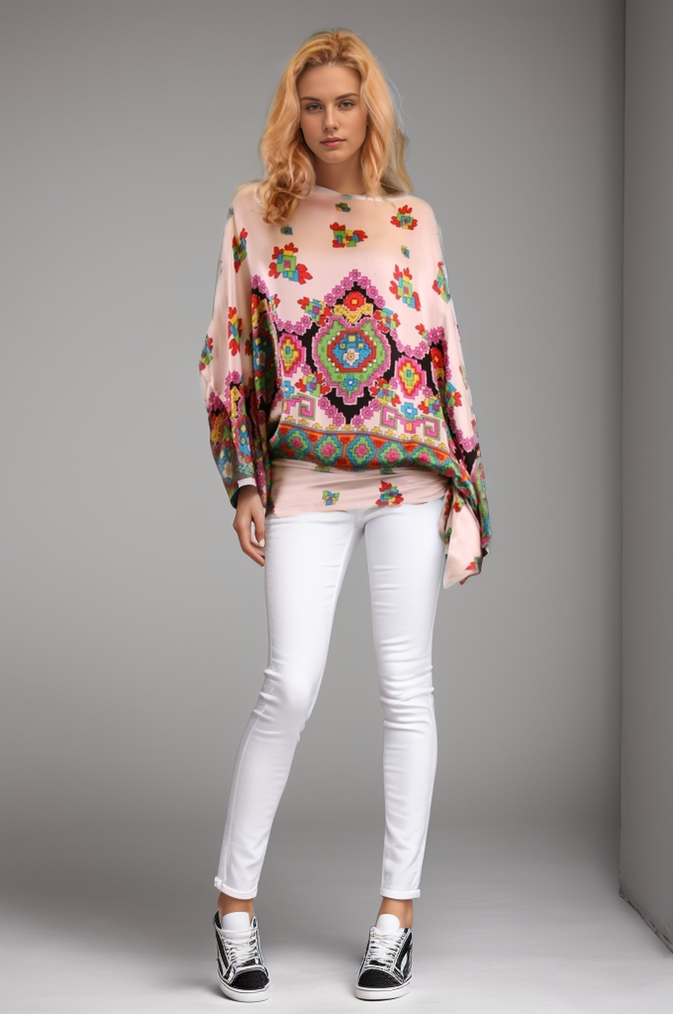 ALEXANDRA BLOUSON TOP (WHITE)-T8083