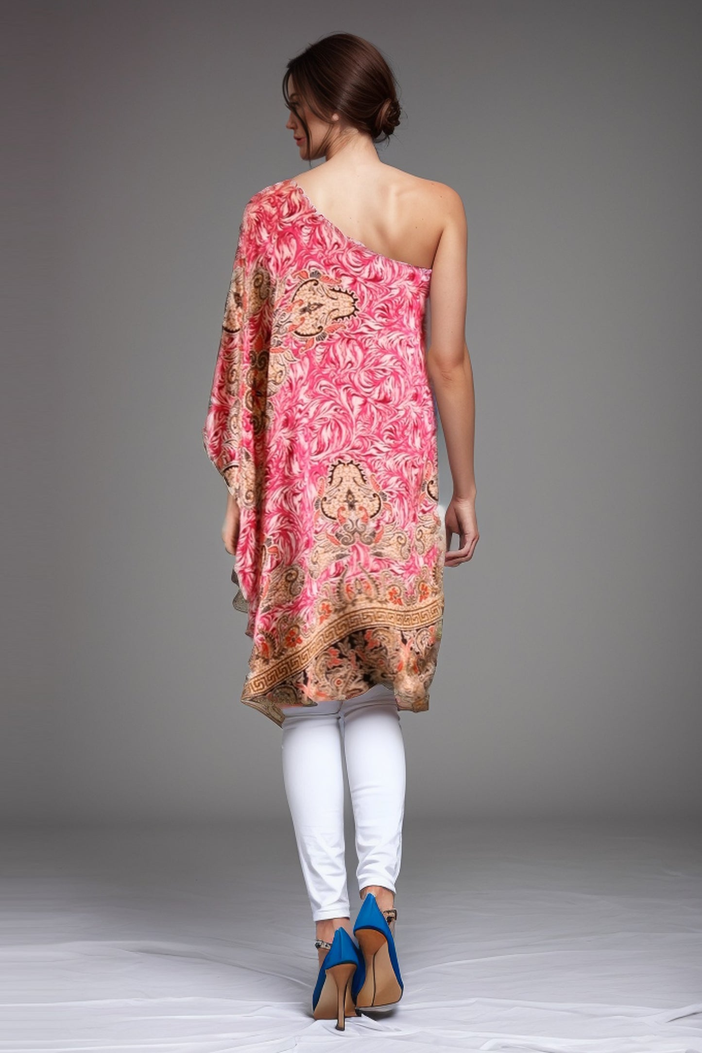 CORA ONE SHOULDER TOP (FUSCHIA)-T8506