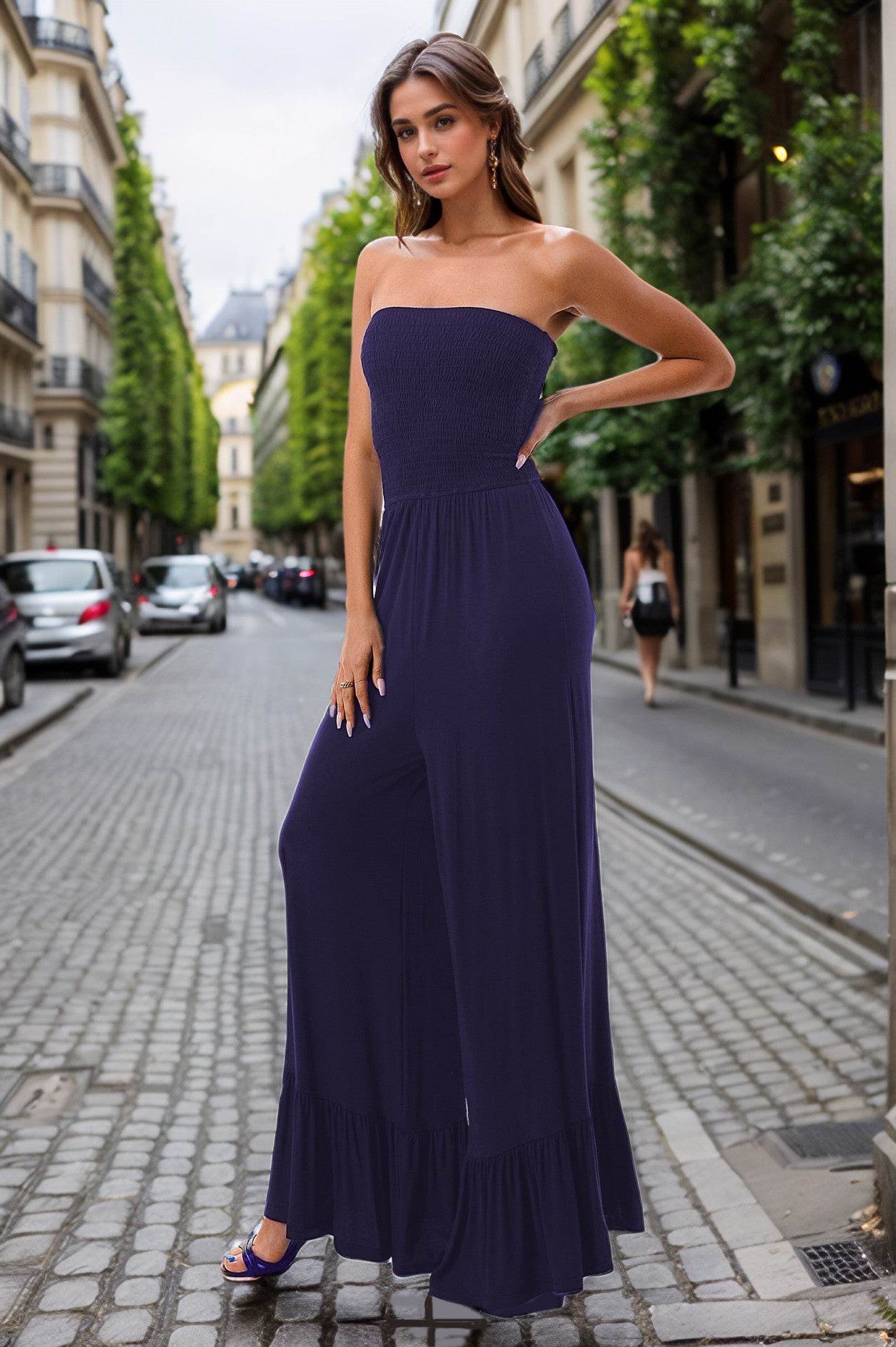 CAMILLE TUBE JUMPSUITS (NAVY)- VD3118