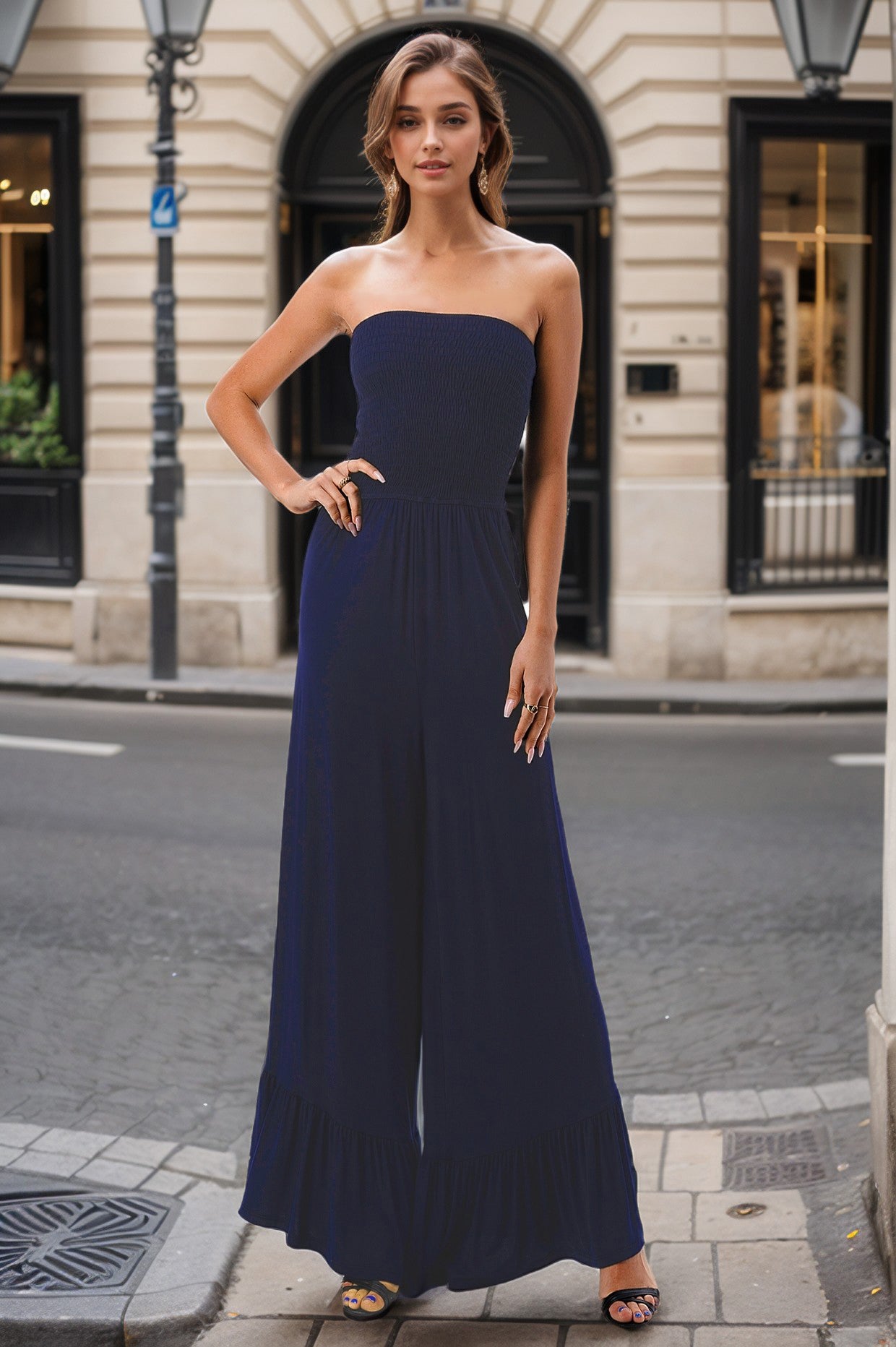 CAMILLE TUBE JUMPSUITS (NAVY)- VD3118