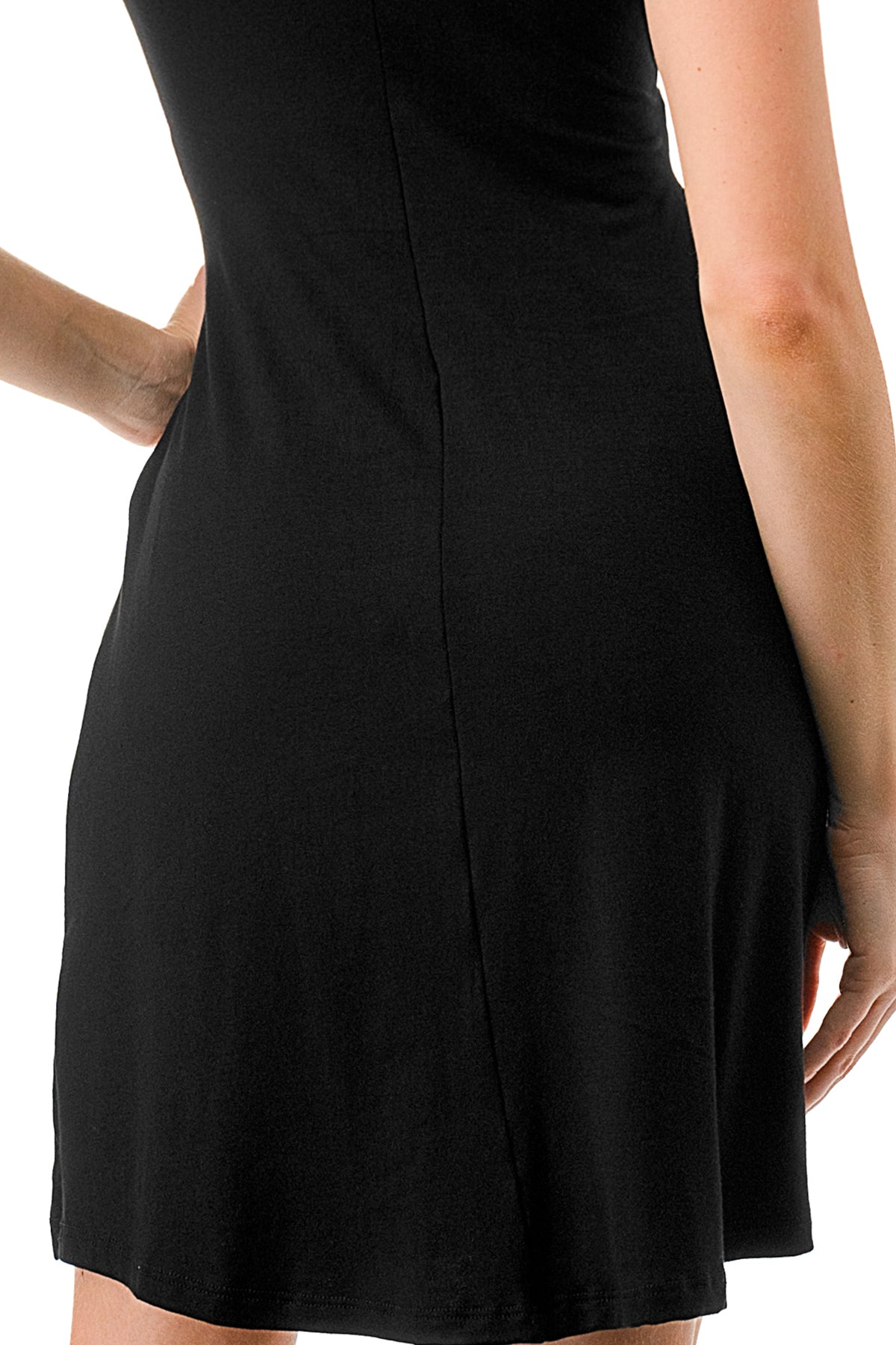 LUNA SLEEVELESS MID DRESS (BLACK)- VD3206
