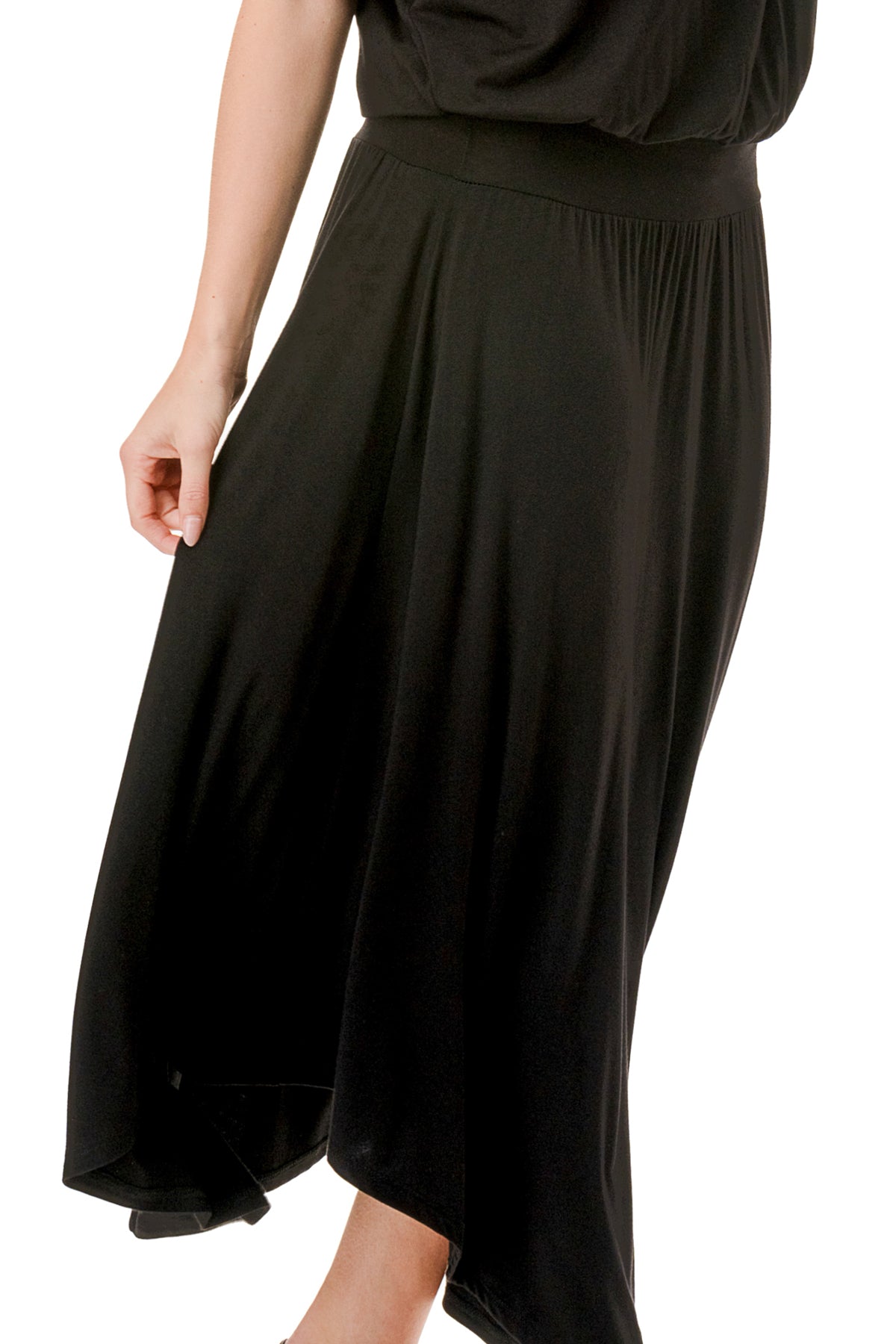 LOUISA ONE SHOULDER DRESS (BLACK)- VD3295