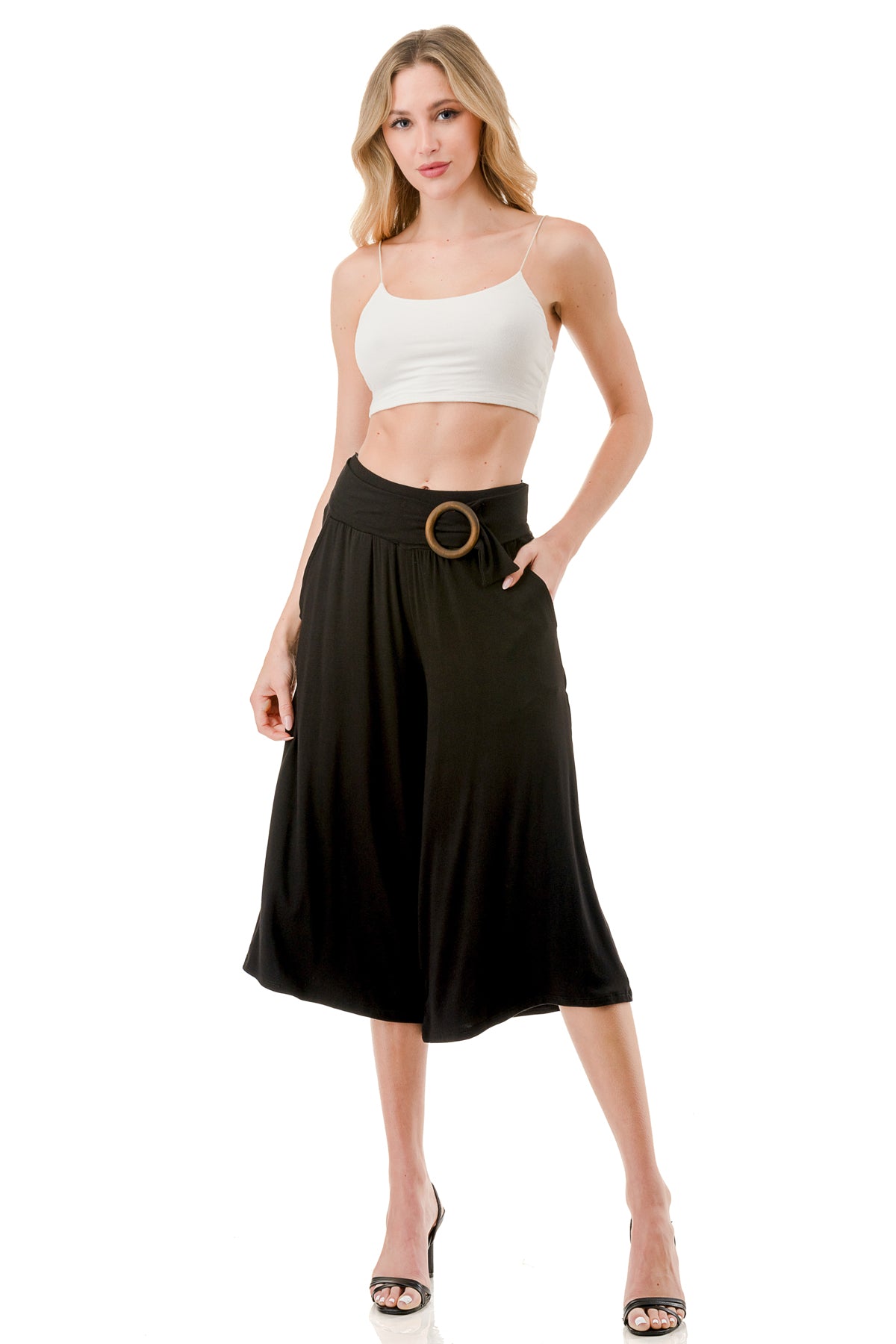 AMBER CAPRI PANTS (BLACK)- VP3320