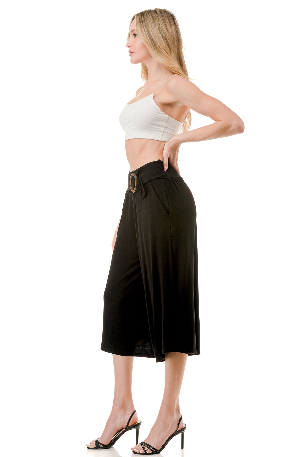 AMBER CAPRI PANTS (BLACK)- VP3320