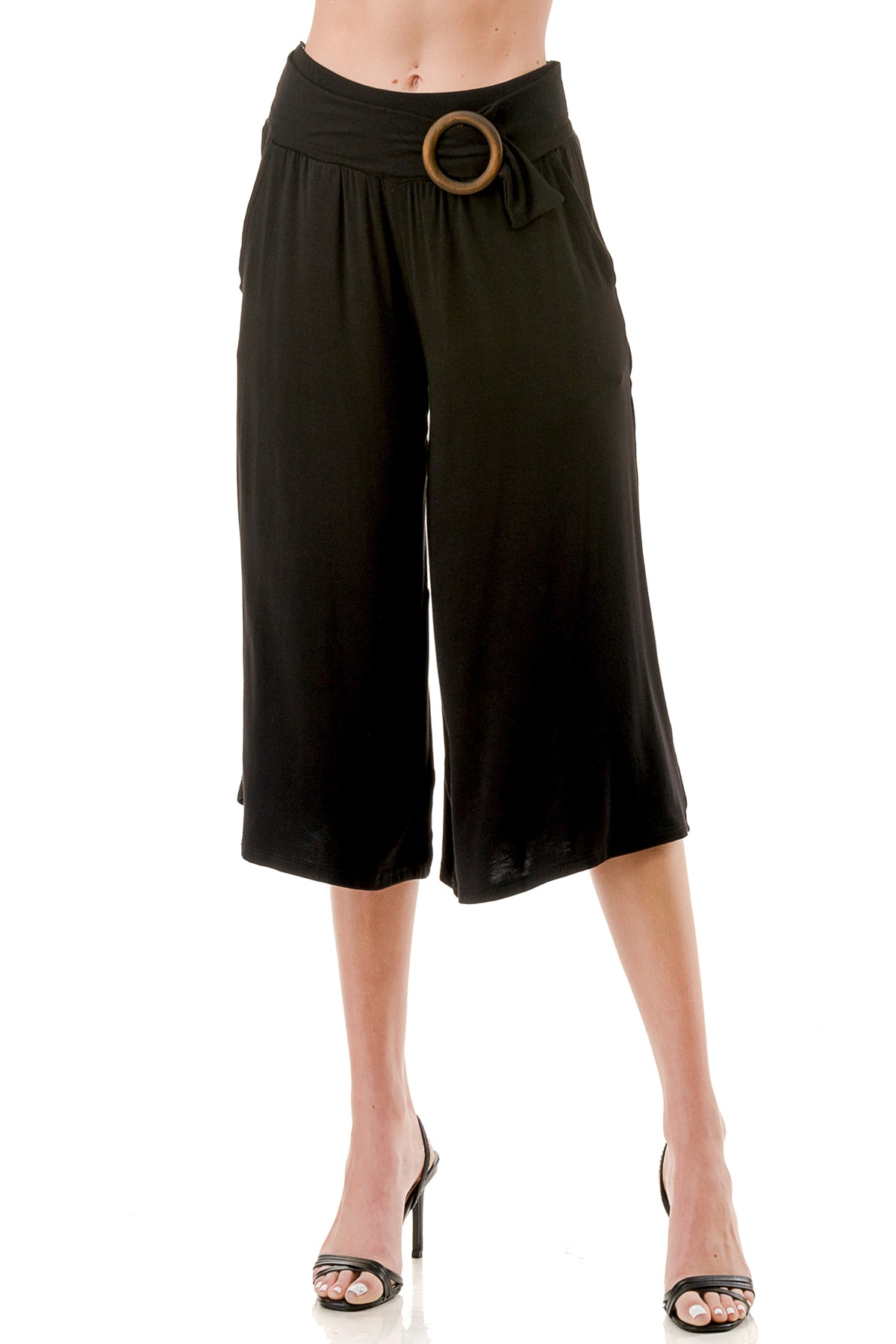 AMBER CAPRI PANTS (BLACK)- VP3320