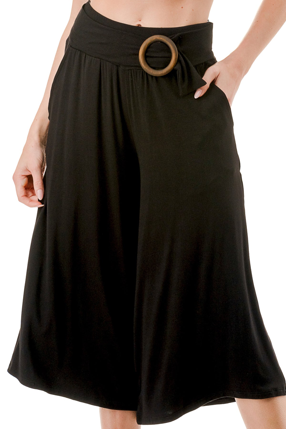 AMBER CAPRI PANTS (BLACK)- VP3320