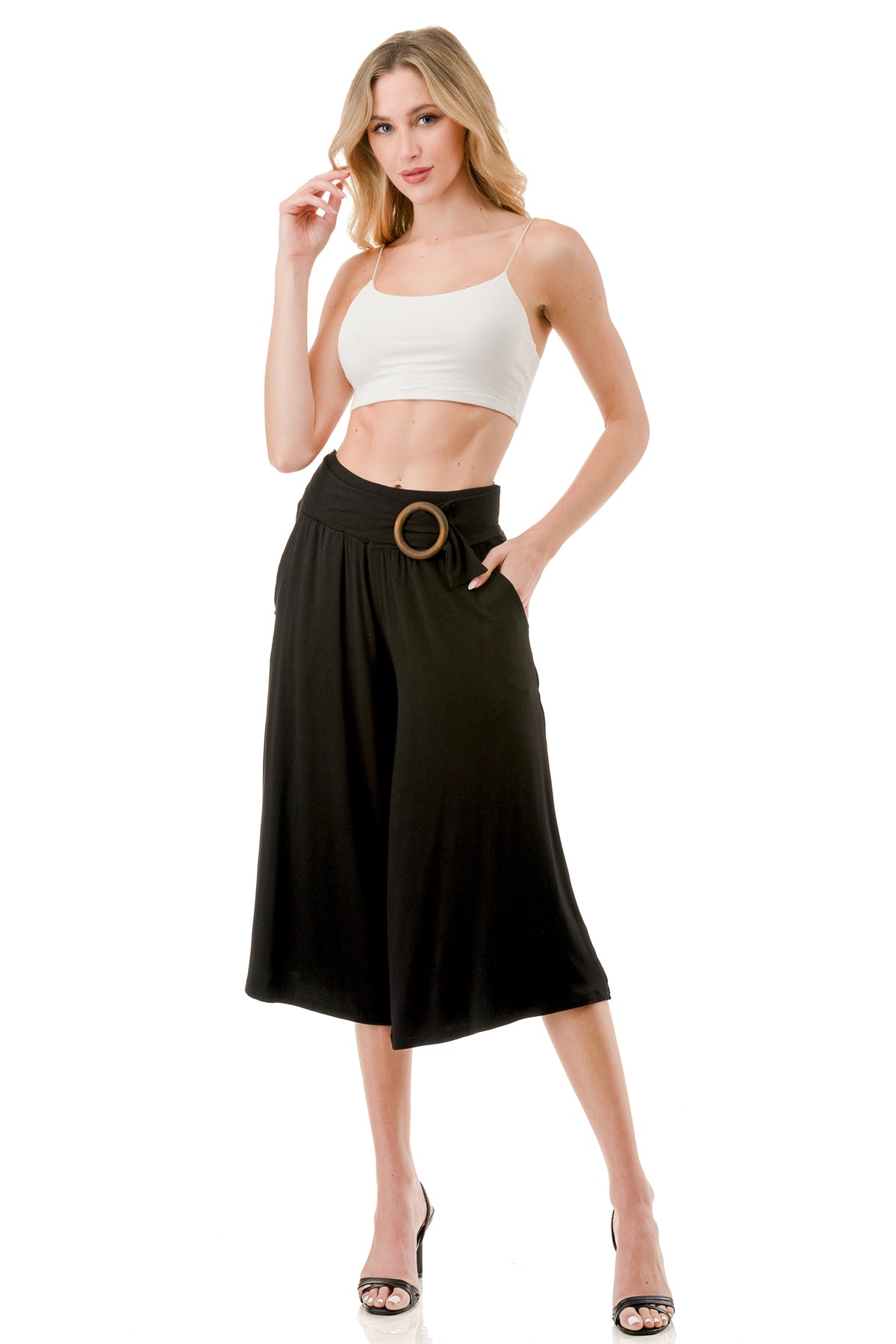 AMBER CAPRI PANTS (BLACK)- VP3320