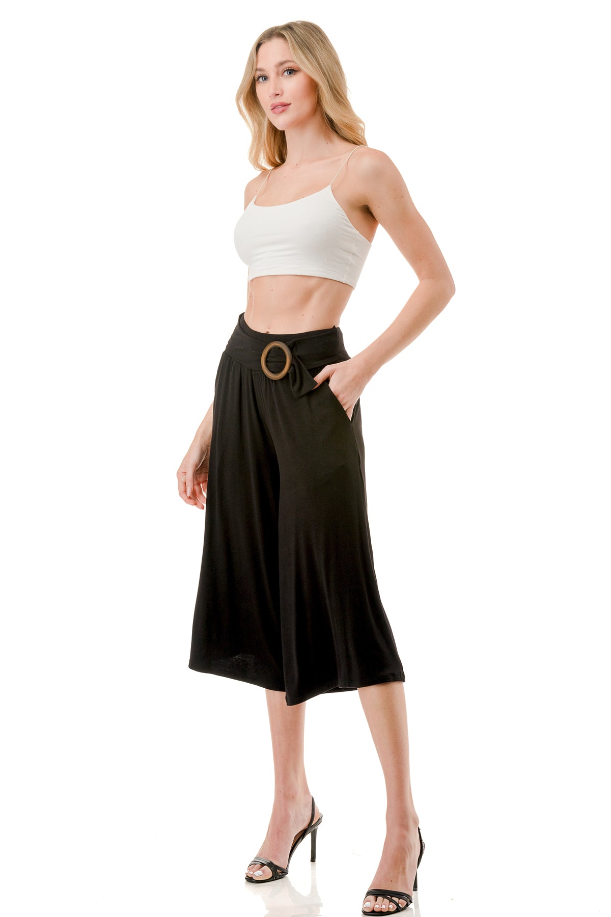 AMBER CAPRI PANTS (BLACK)- VP3320