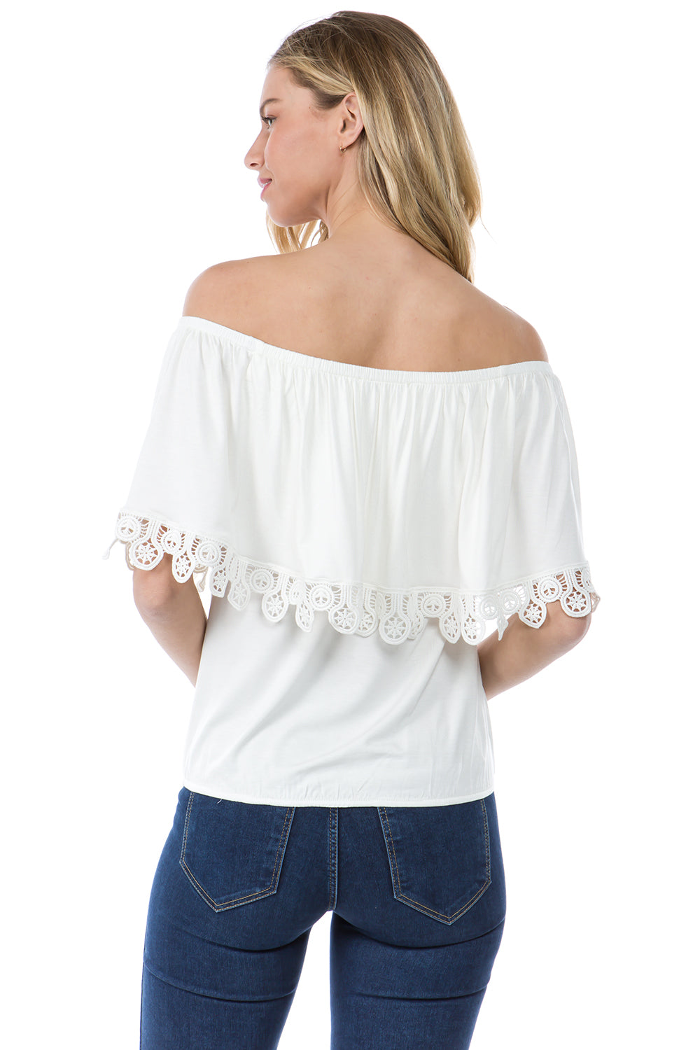 BAMBI OFF SHOULDER TOP (IVORY)- VT1234