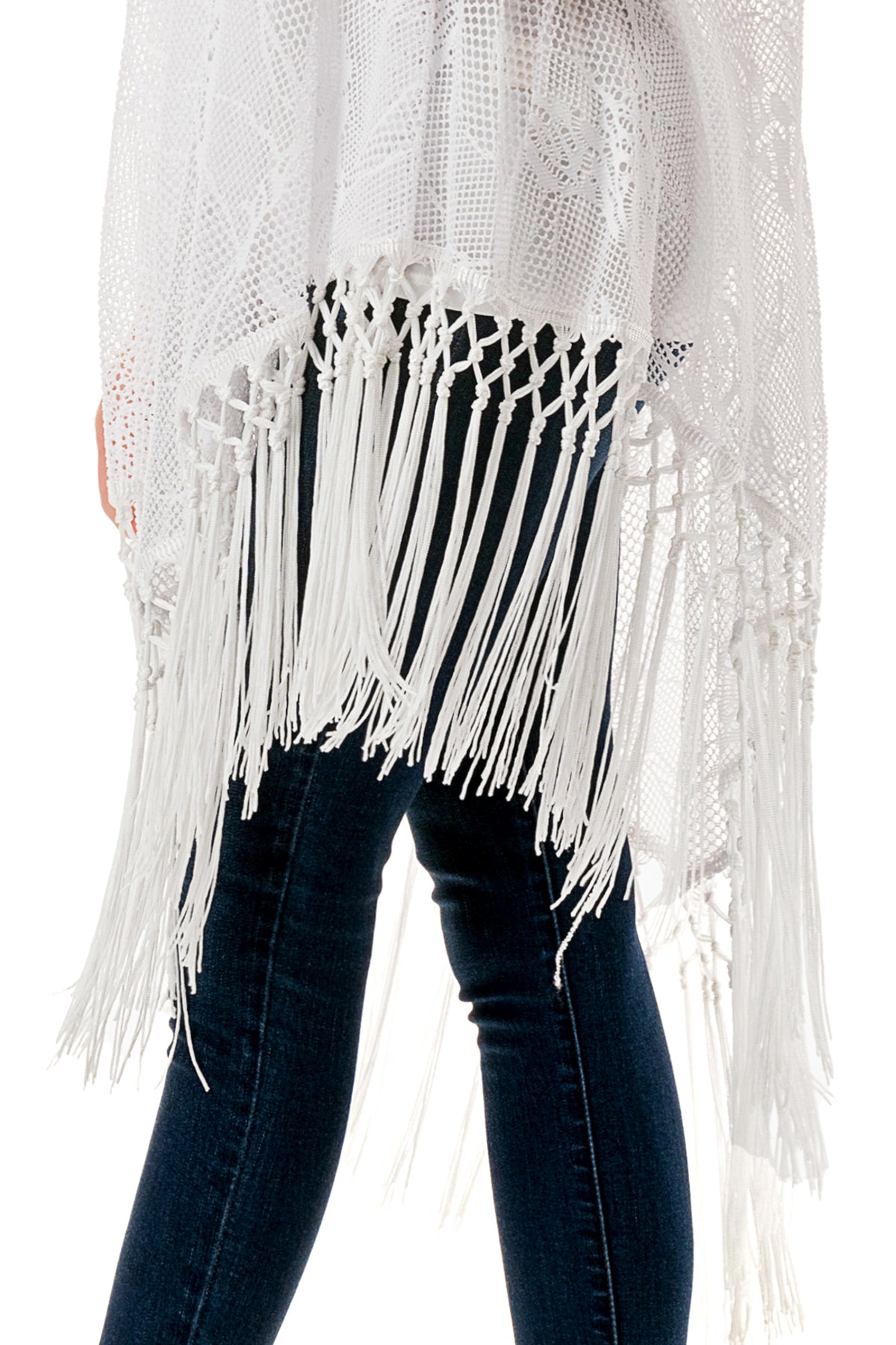 STEPHANIE LONG SLEEVE TOP (WHITE LACE)- VT1360