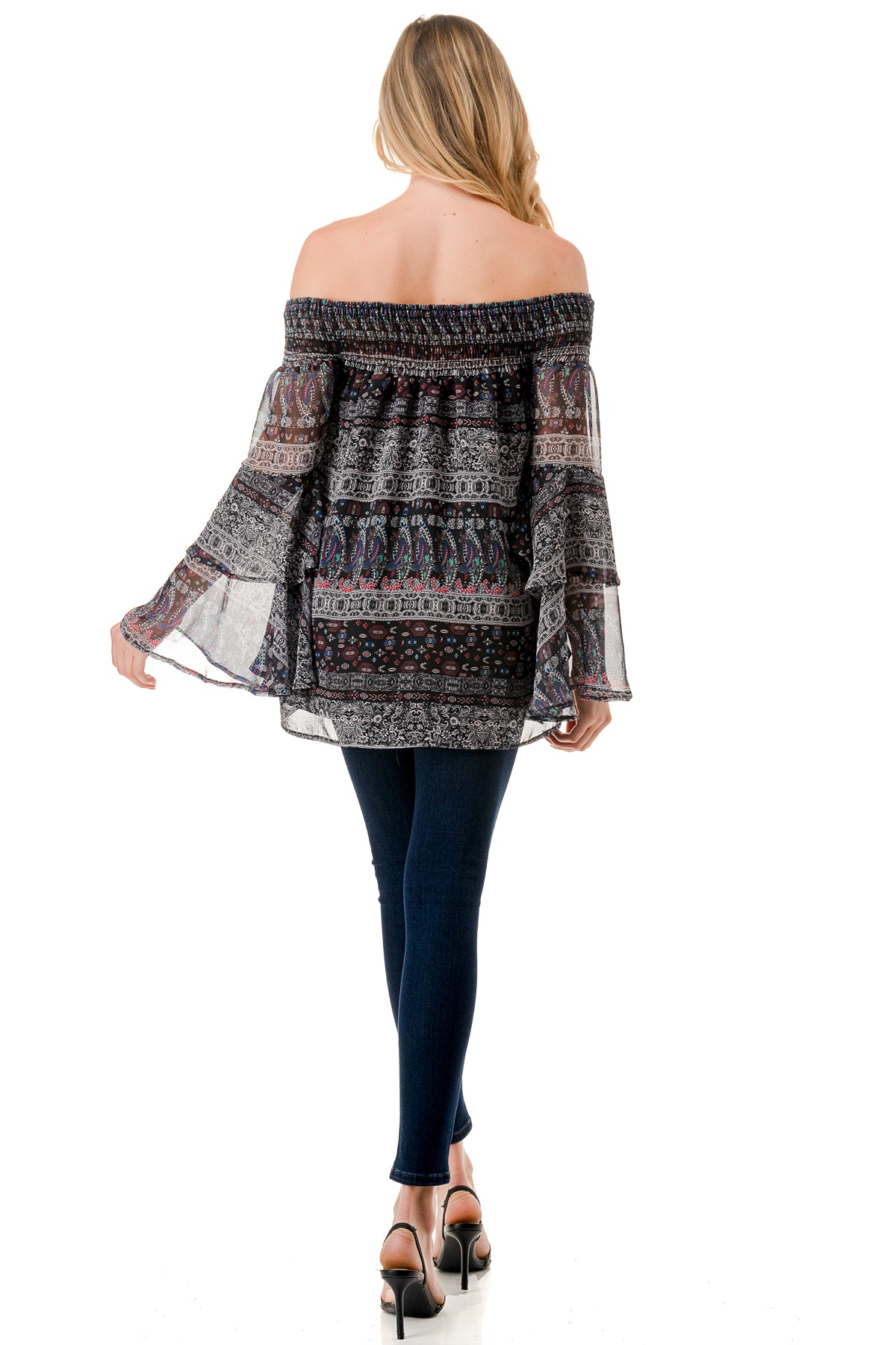 BEATRICE OFF SHOULDER TOP (VINTAGE BOHO)- VT1728