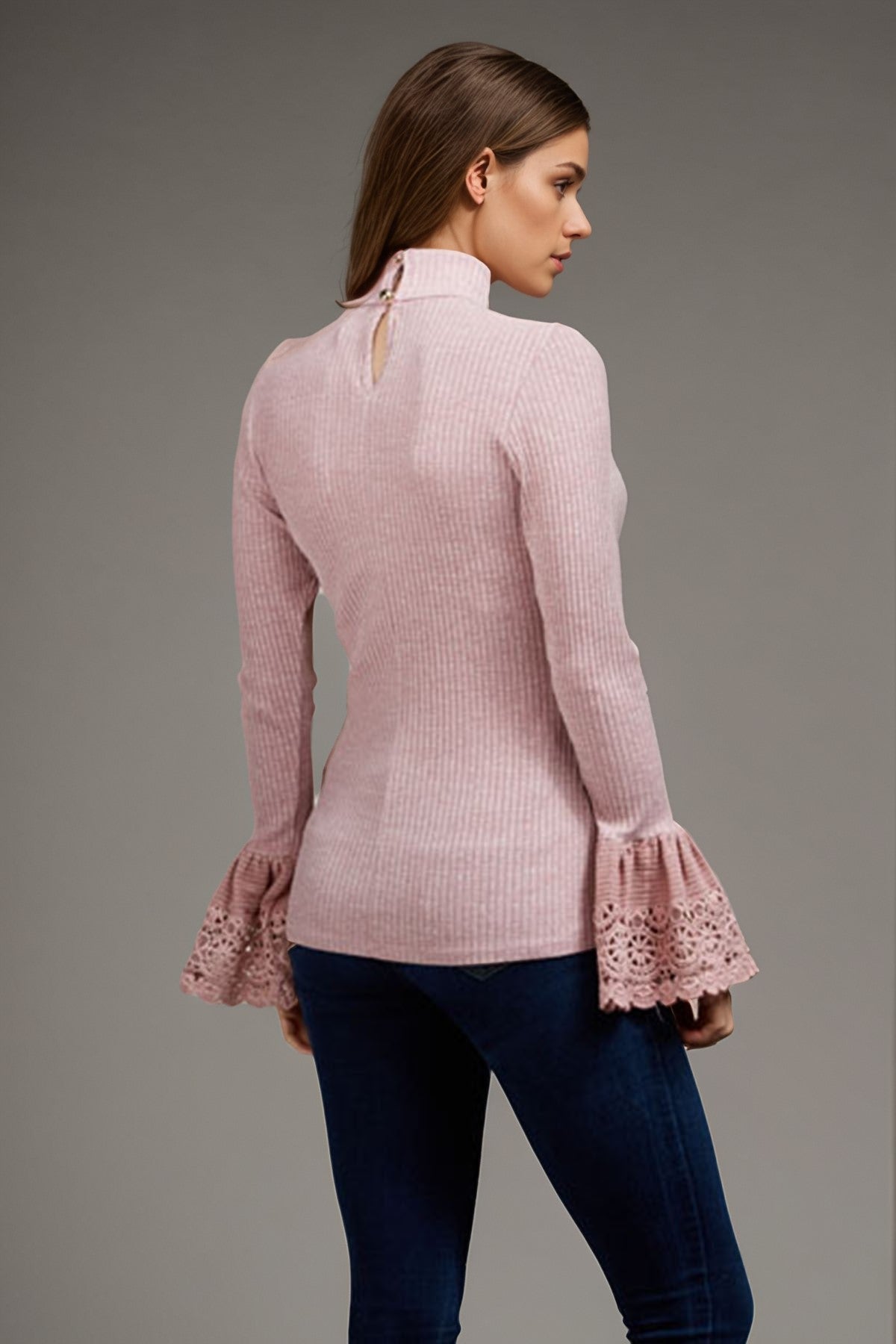 VALERIE TURTLENECK TOP (DUSTY ROSE)-VT1842