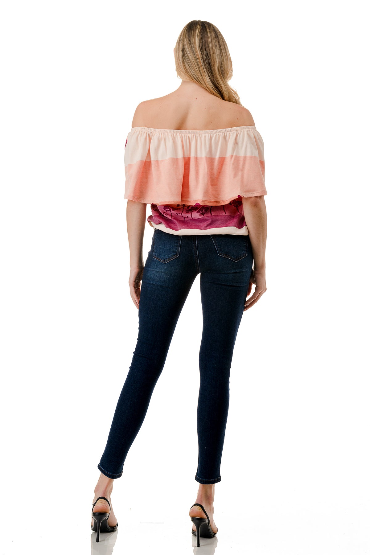 ALIVIA TUBE TOP (MAGENTA CORAL MULTI STRIPE)- VT2499