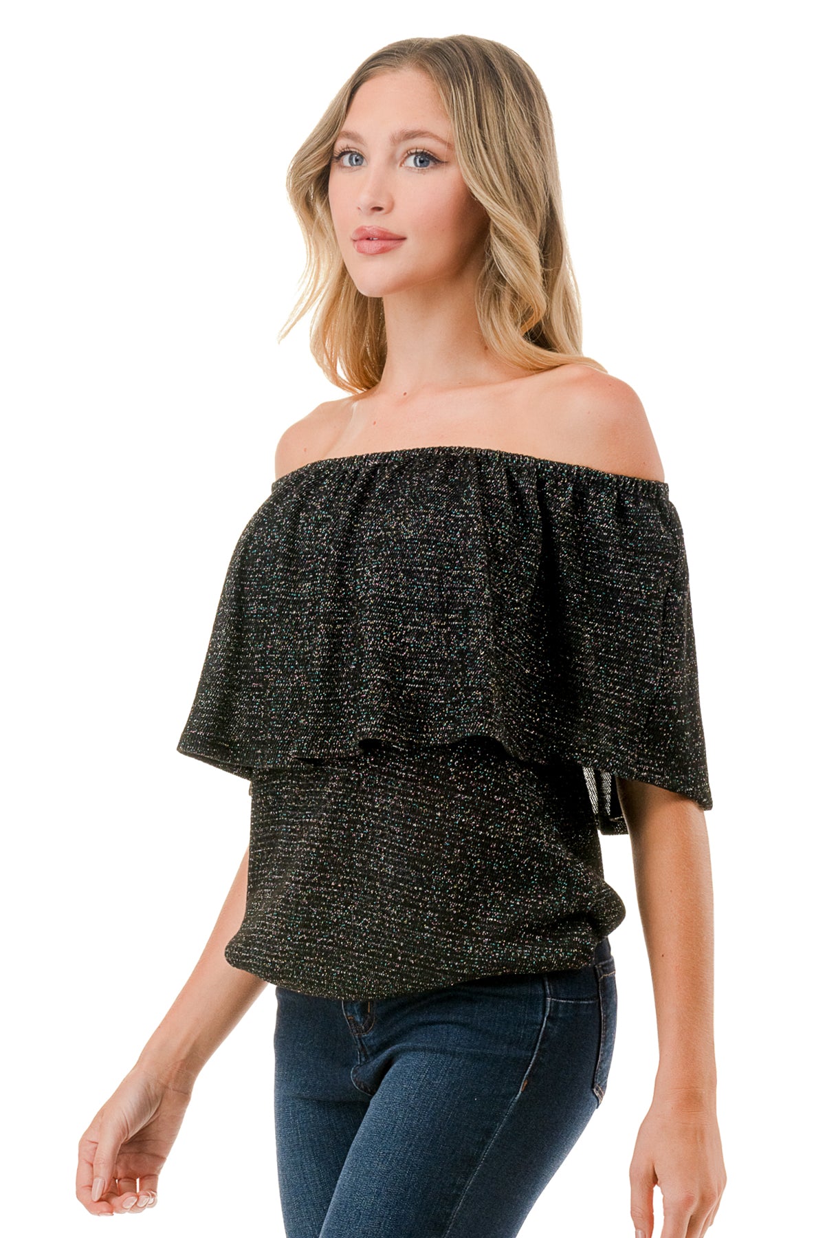 ALIVIA TUBE TOP (METALLIC KNIT)- VT2499