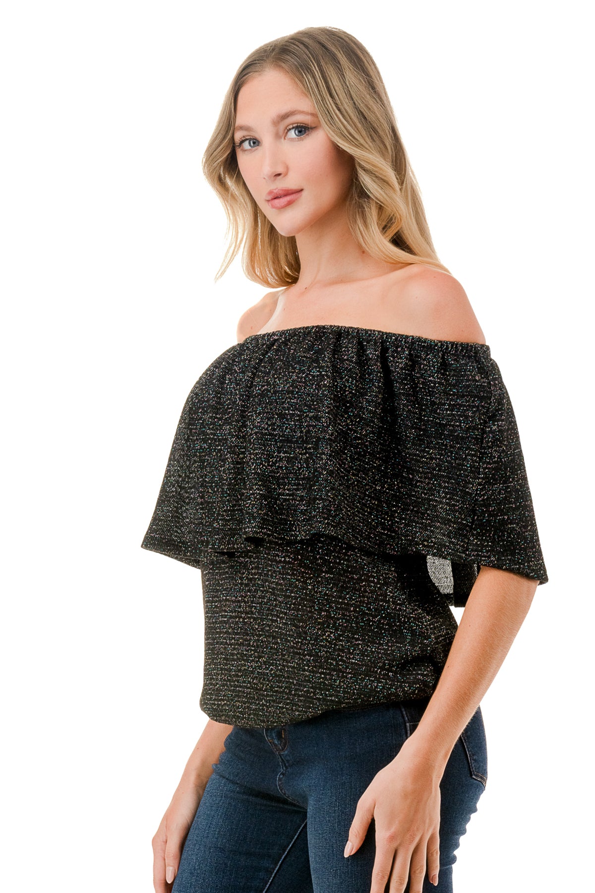 ALIVIA TUBE TOP (METALLIC KNIT)- VT2499
