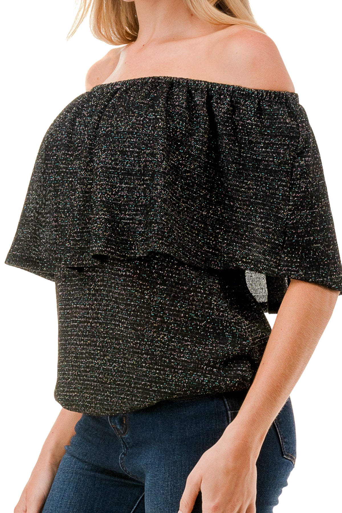 ALIVIA TUBE TOP (METALLIC KNIT)- VT2499
