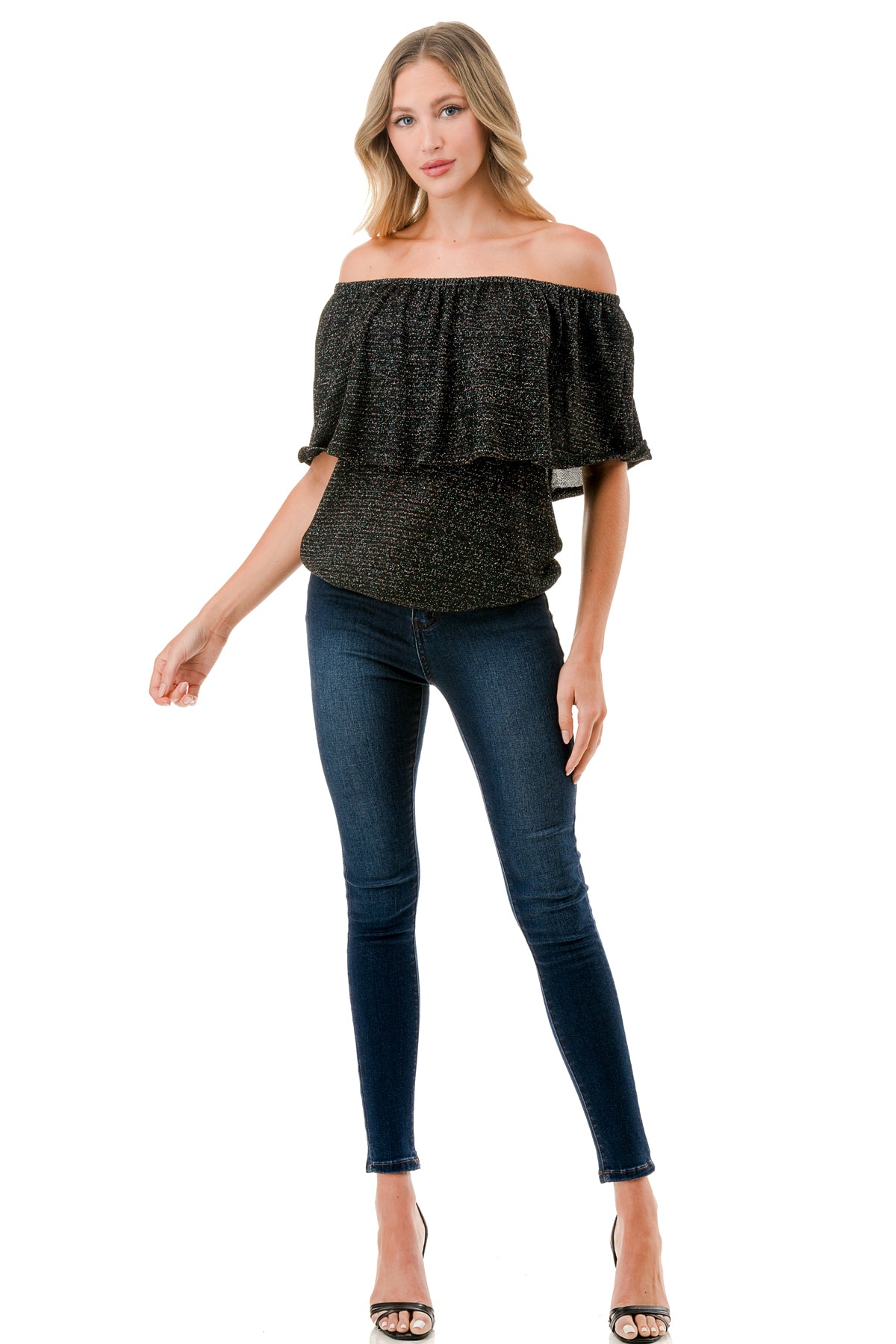 ALIVIA TUBE TOP (METALLIC KNIT)- VT2499