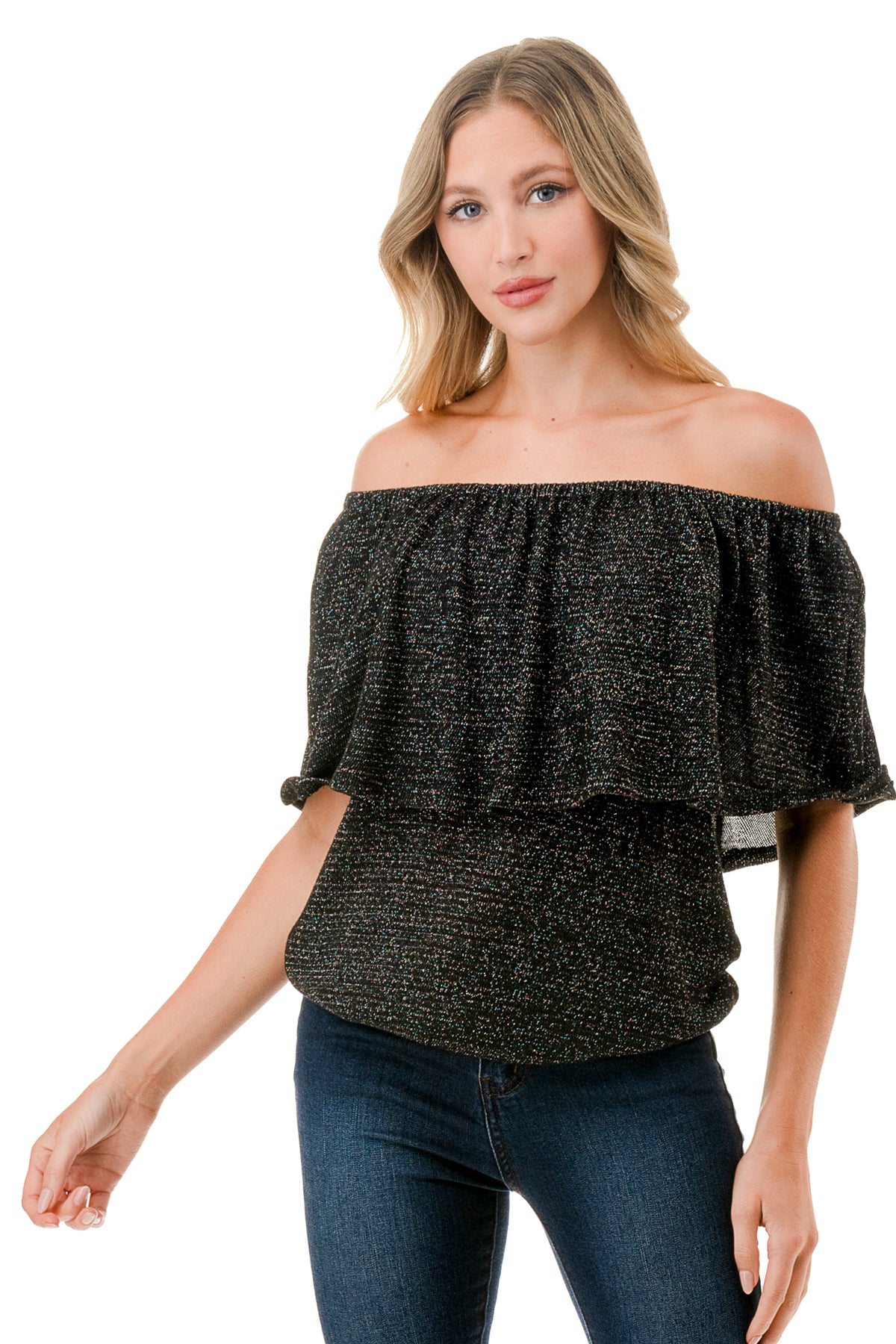 ALIVIA TUBE TOP (METALLIC KNIT)- VT2499