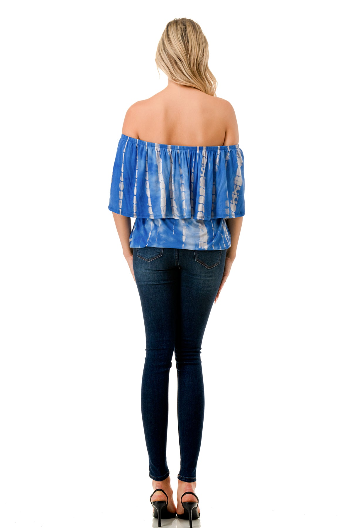 ALIVIA TUBE TOP (ROYAL BLUE GREY BAMBOO)- VT2499