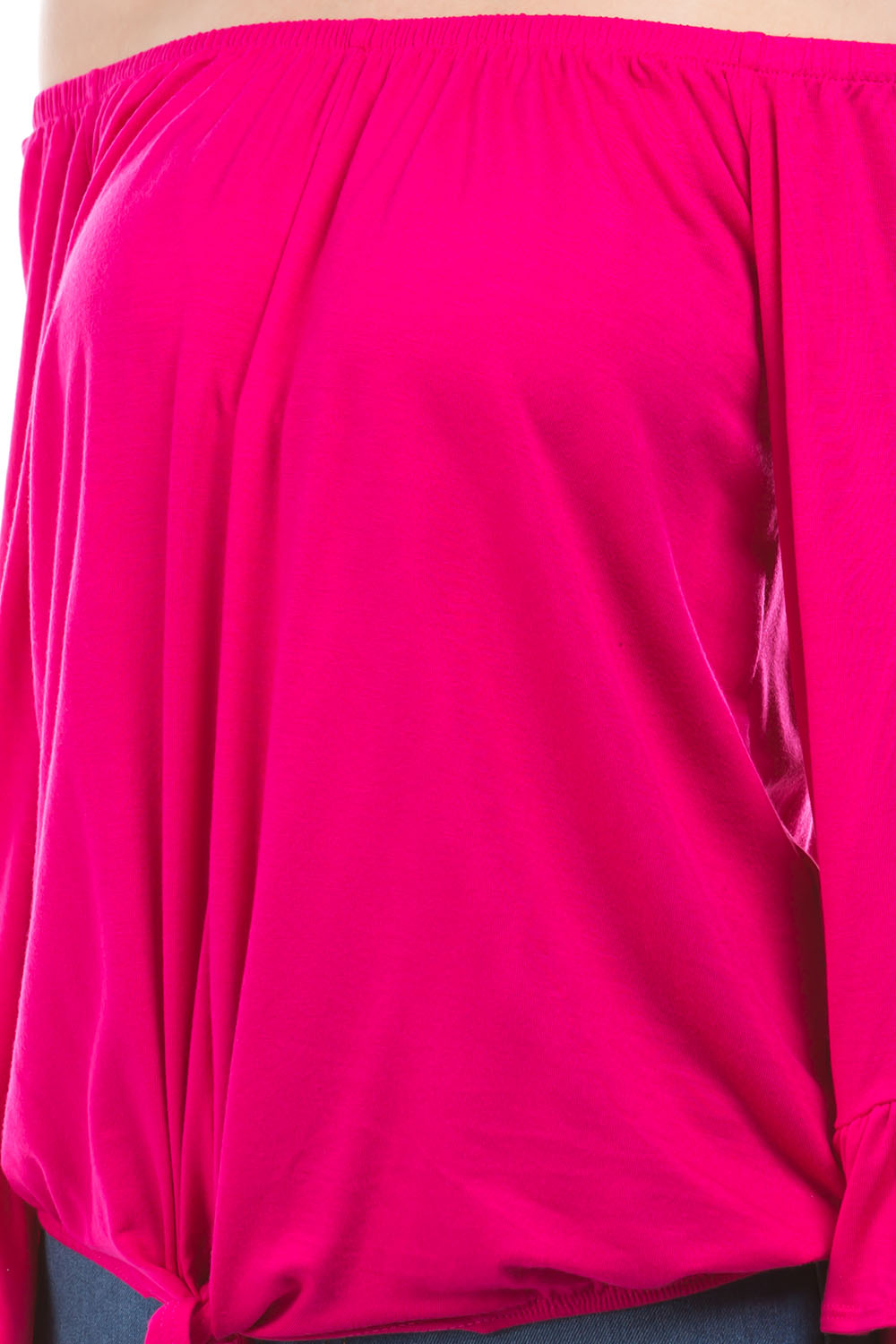HARRIET OFF SHOULDER TOP (HOT PINK)- VT2509