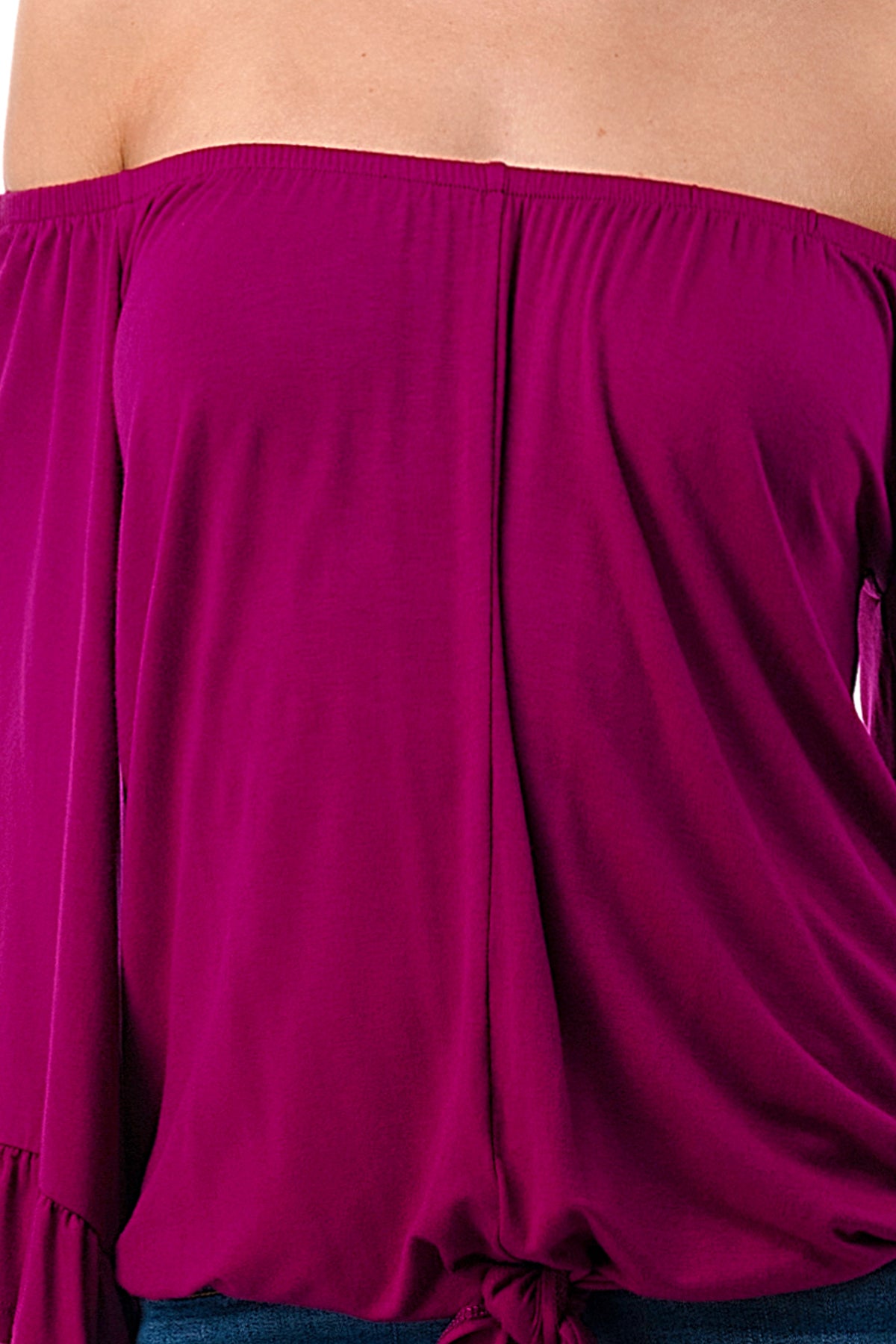 HARRIET OFF SHOULDER TOP (MAGENTA)- VT2509