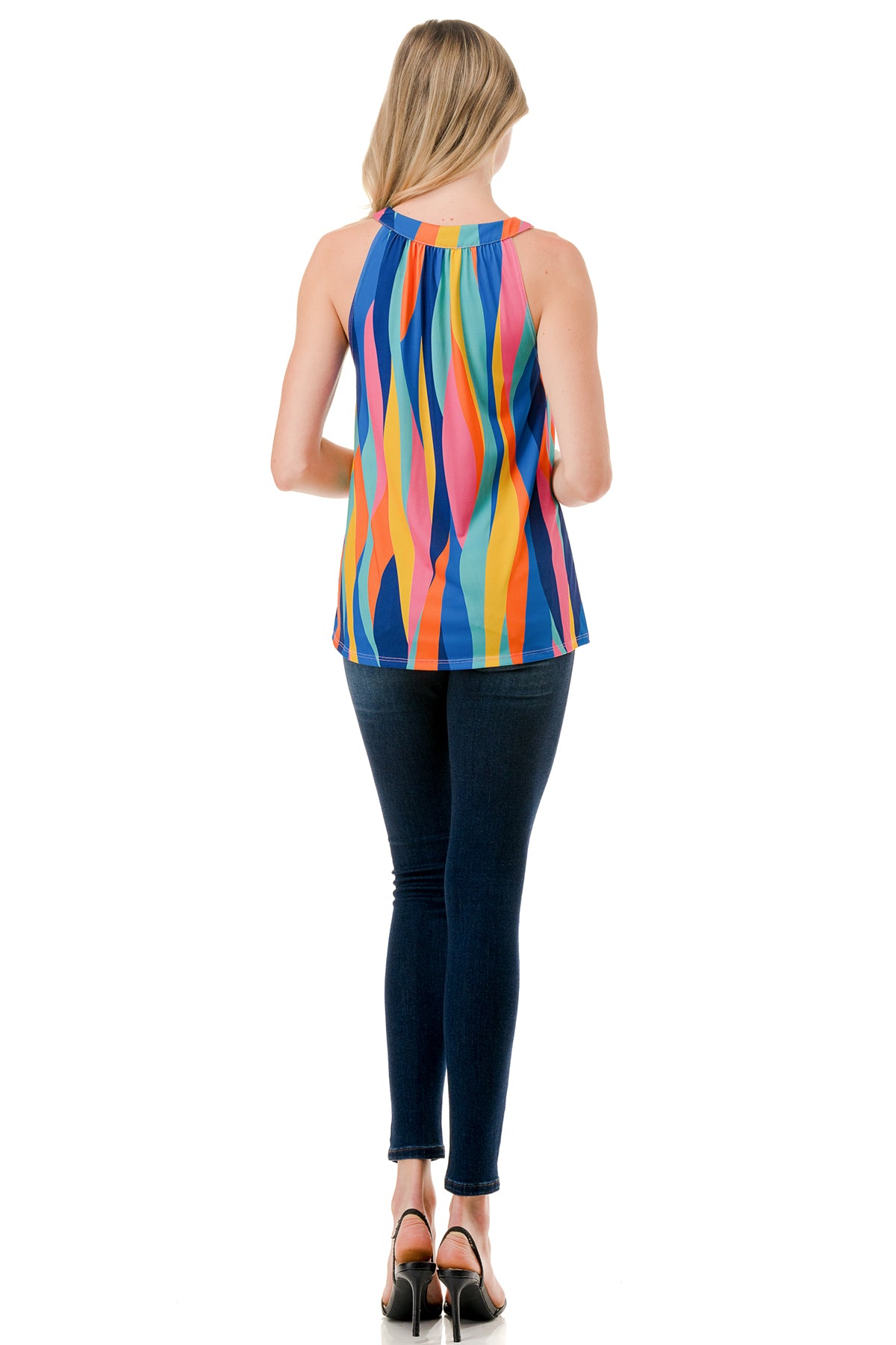 RUTH HALTER TOP (RAINBOW)- VT3105