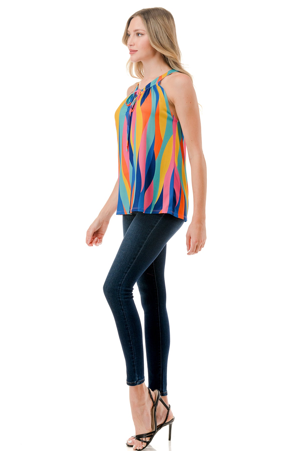 RUTH HALTER TOP (RAINBOW)- VT3105