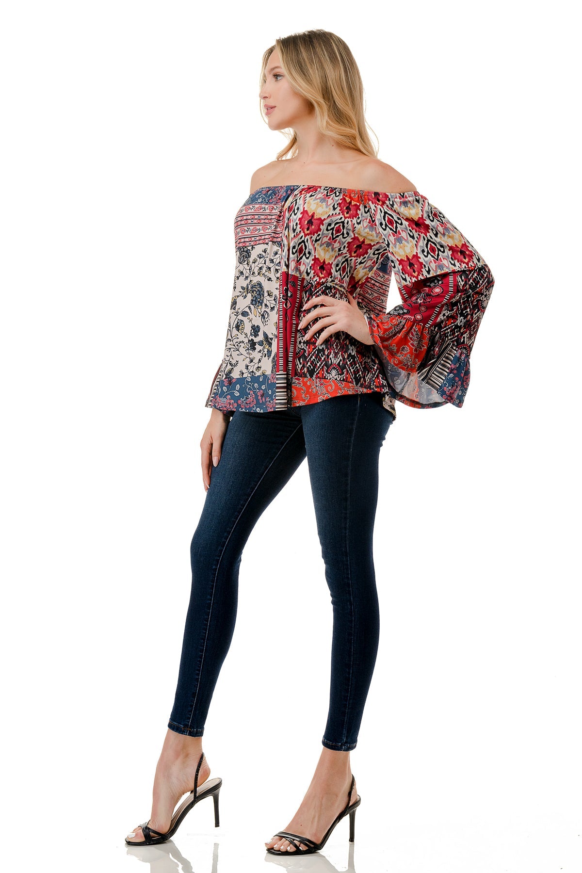 CORDELIA OFF SHOULDER TOP (GYPSY BOHO)-VT3154