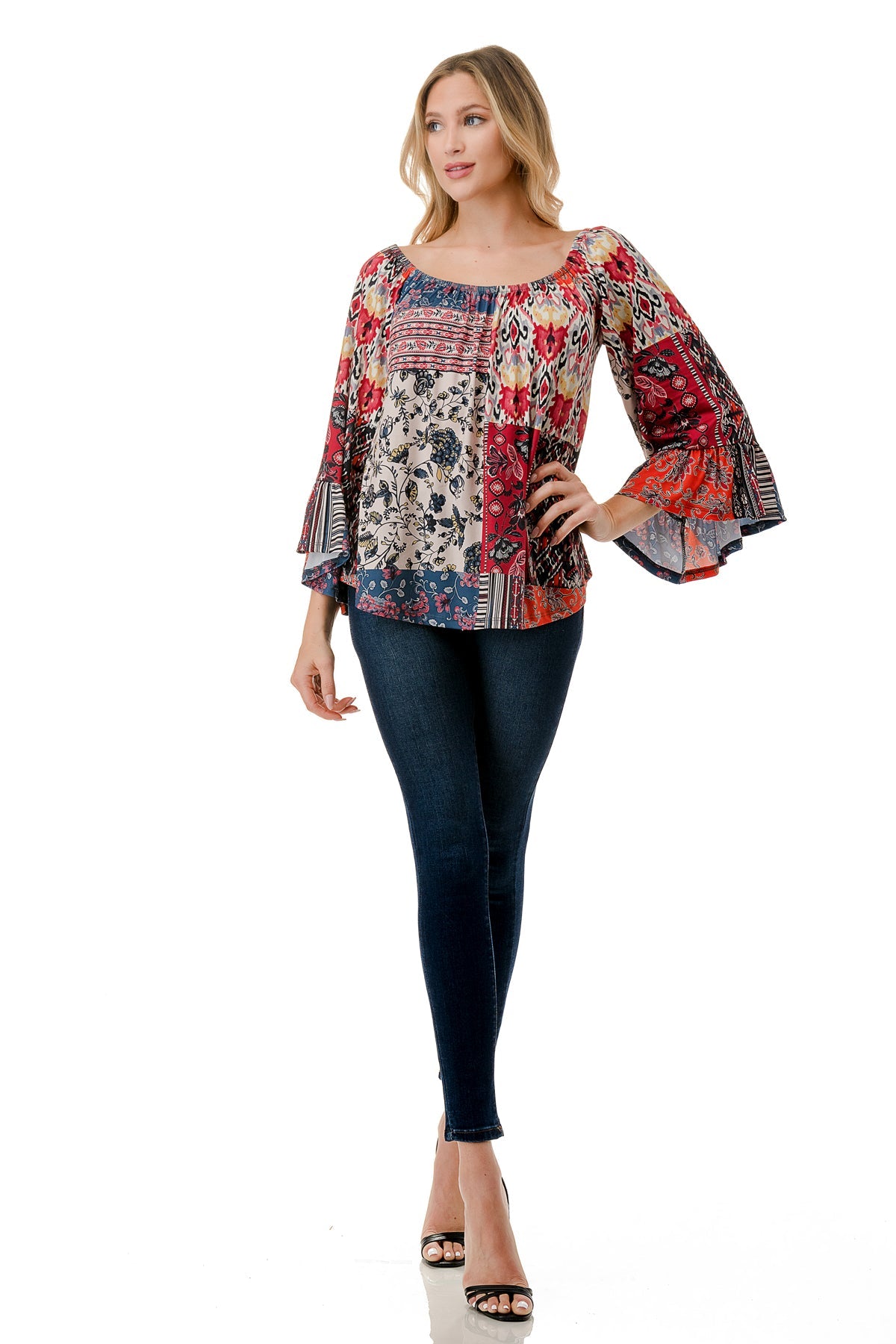 CORDELIA OFF SHOULDER TOP (GYPSY BOHO)-VT3154