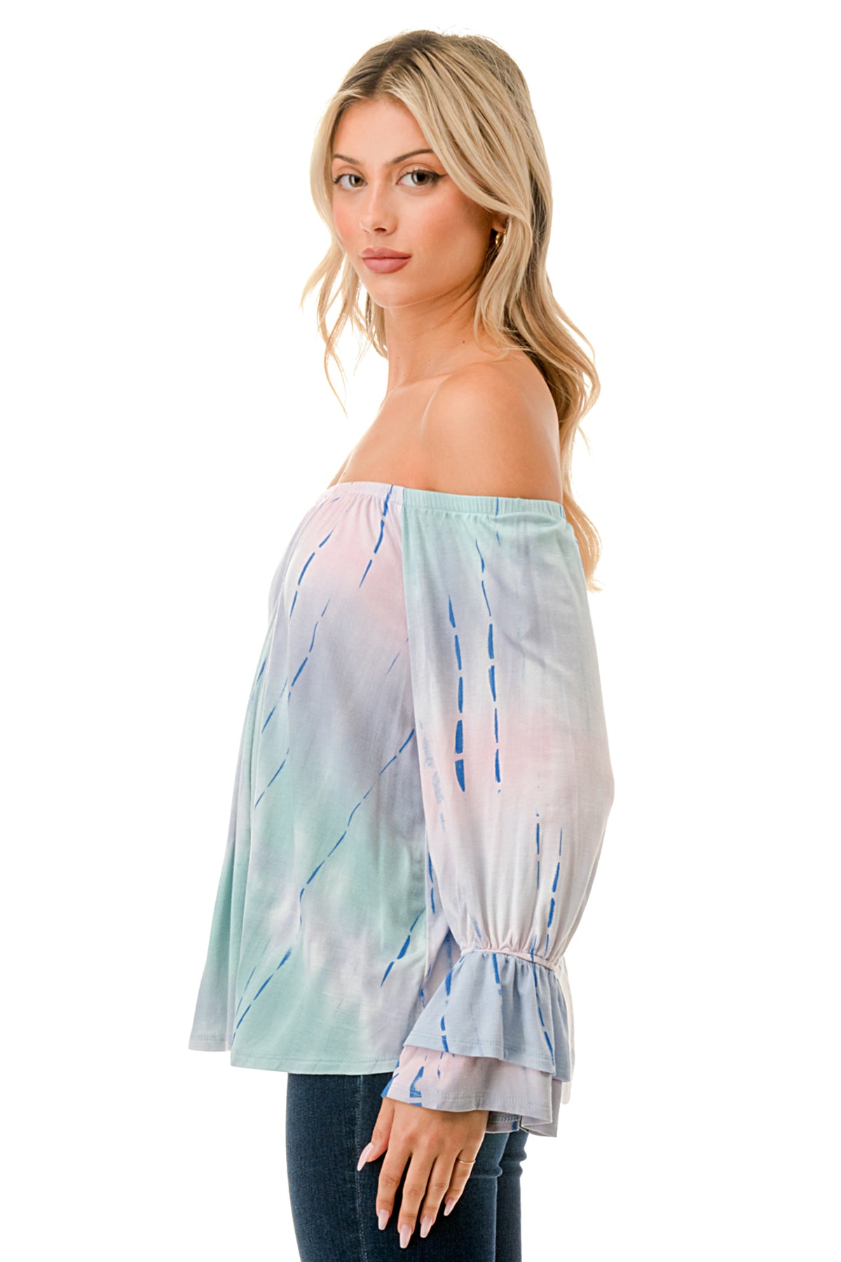 FRANCES OFF SHOULDER TOP (PASTEL BAMBOO)- VT3160