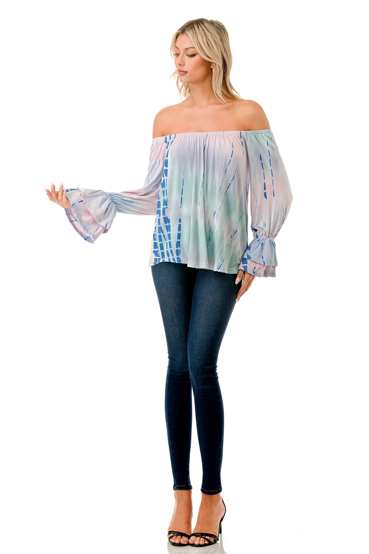 FRANCES OFF SHOULDER TOP (PASTEL BAMBOO)- VT3160