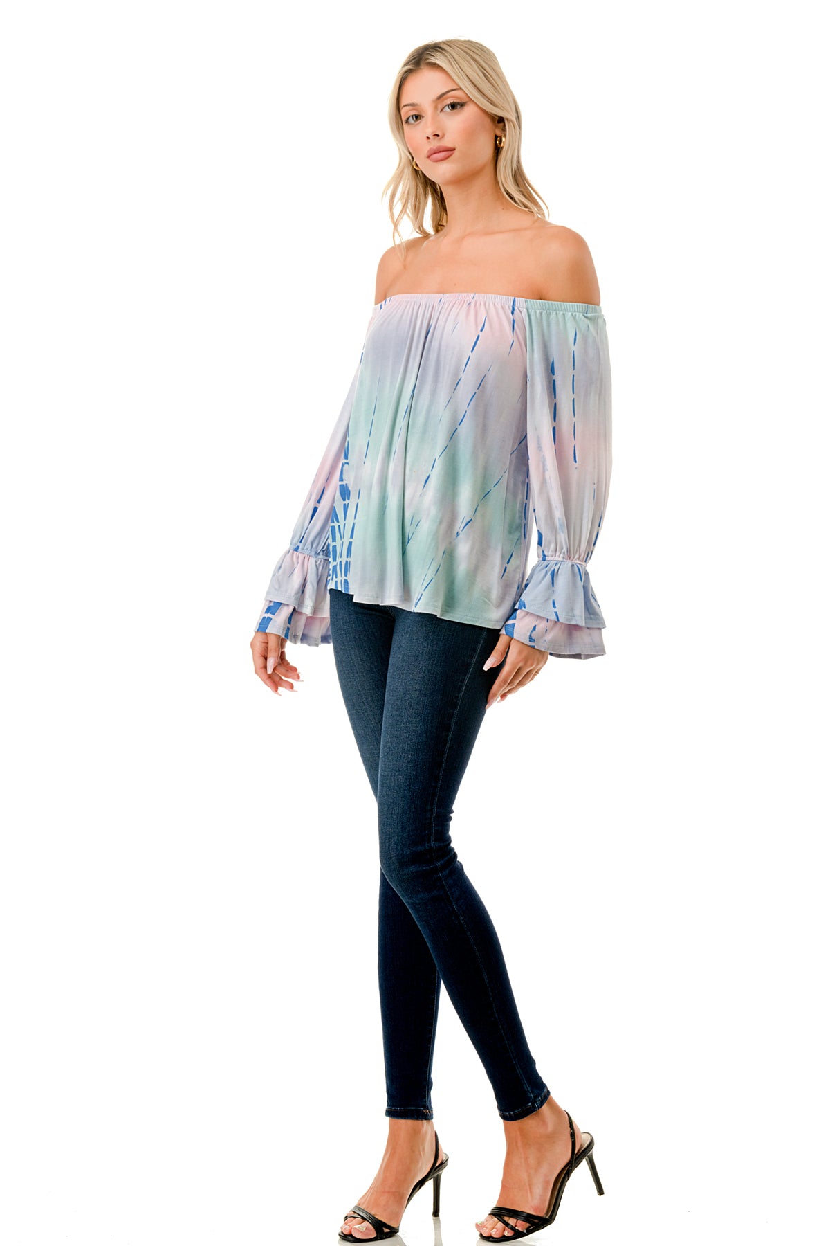 FRANCES OFF SHOULDER TOP (PASTEL BAMBOO)- VT3160