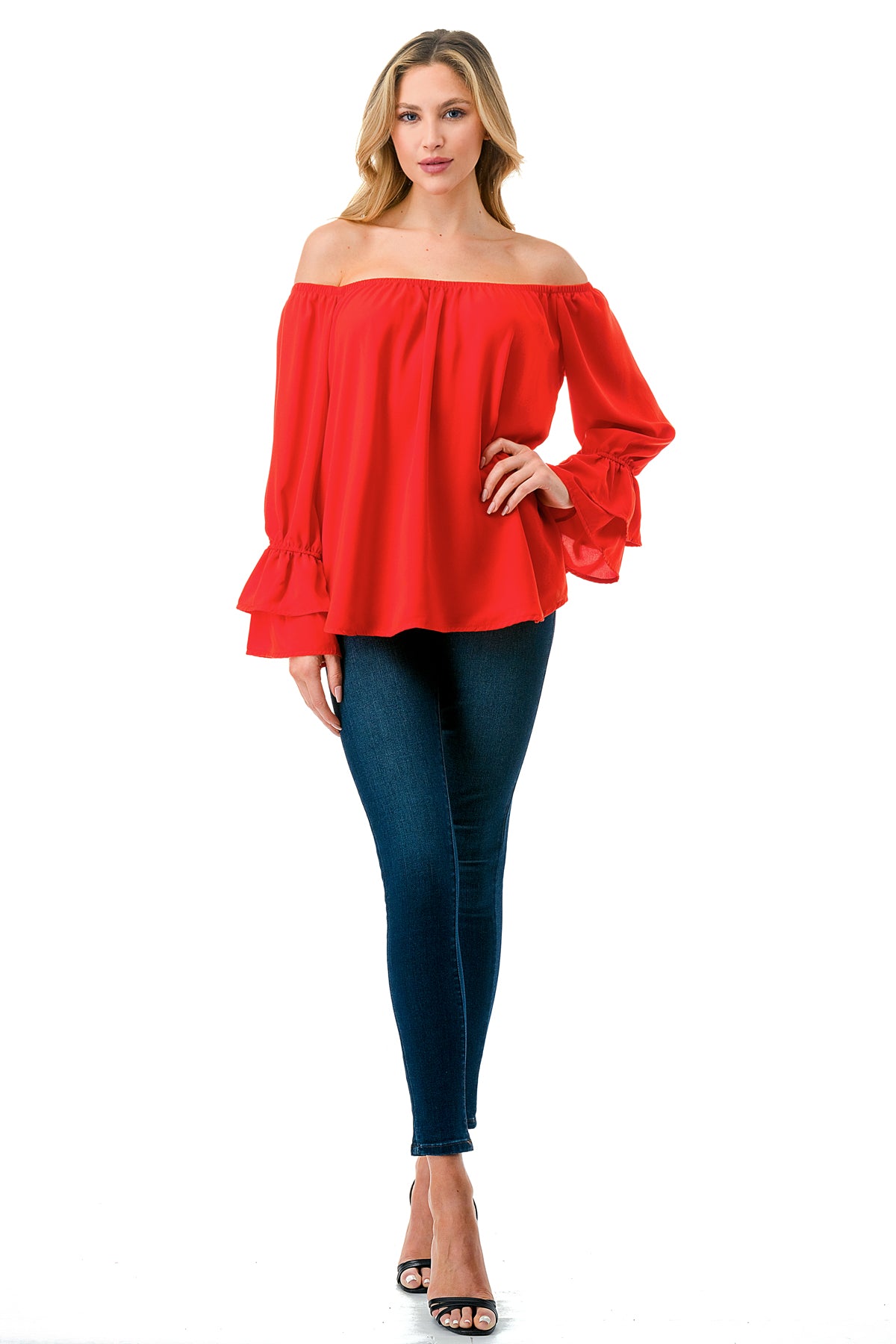 FRANCES OFF SHOULDER TOP (ORANGE)- VT3160