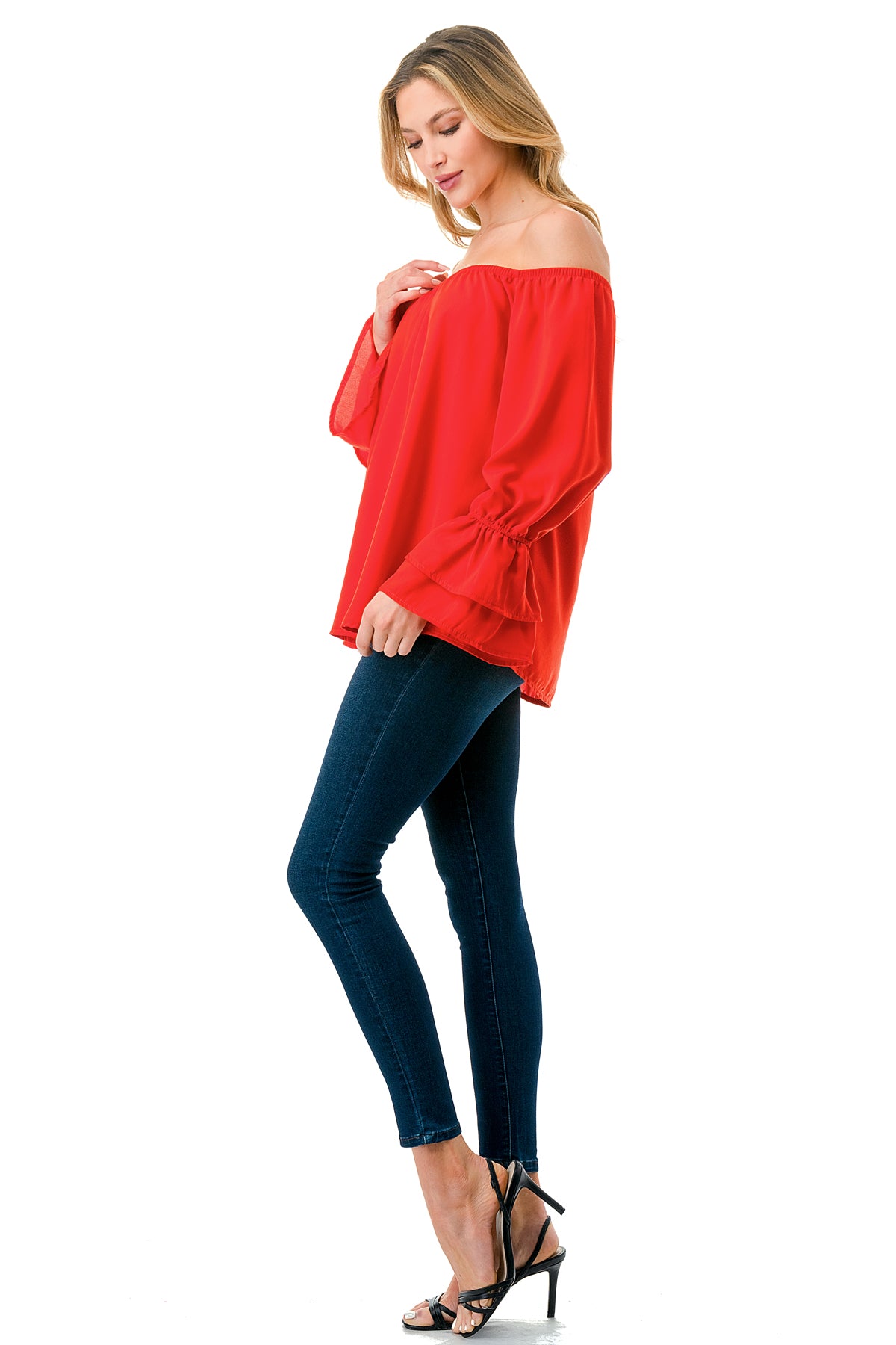 FRANCES OFF SHOULDER TOP (ORANGE)- VT3160