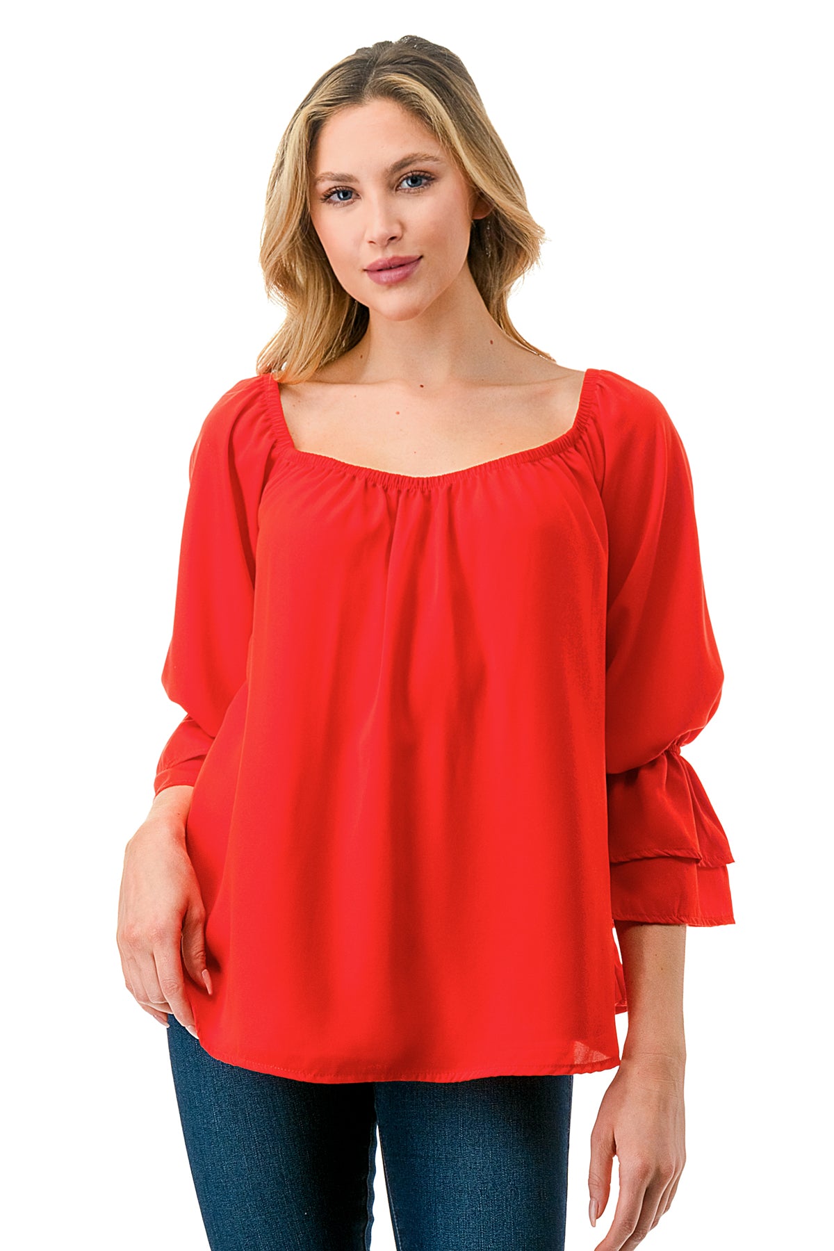 FRANCES OFF SHOULDER TOP (ORANGE)- VT3160