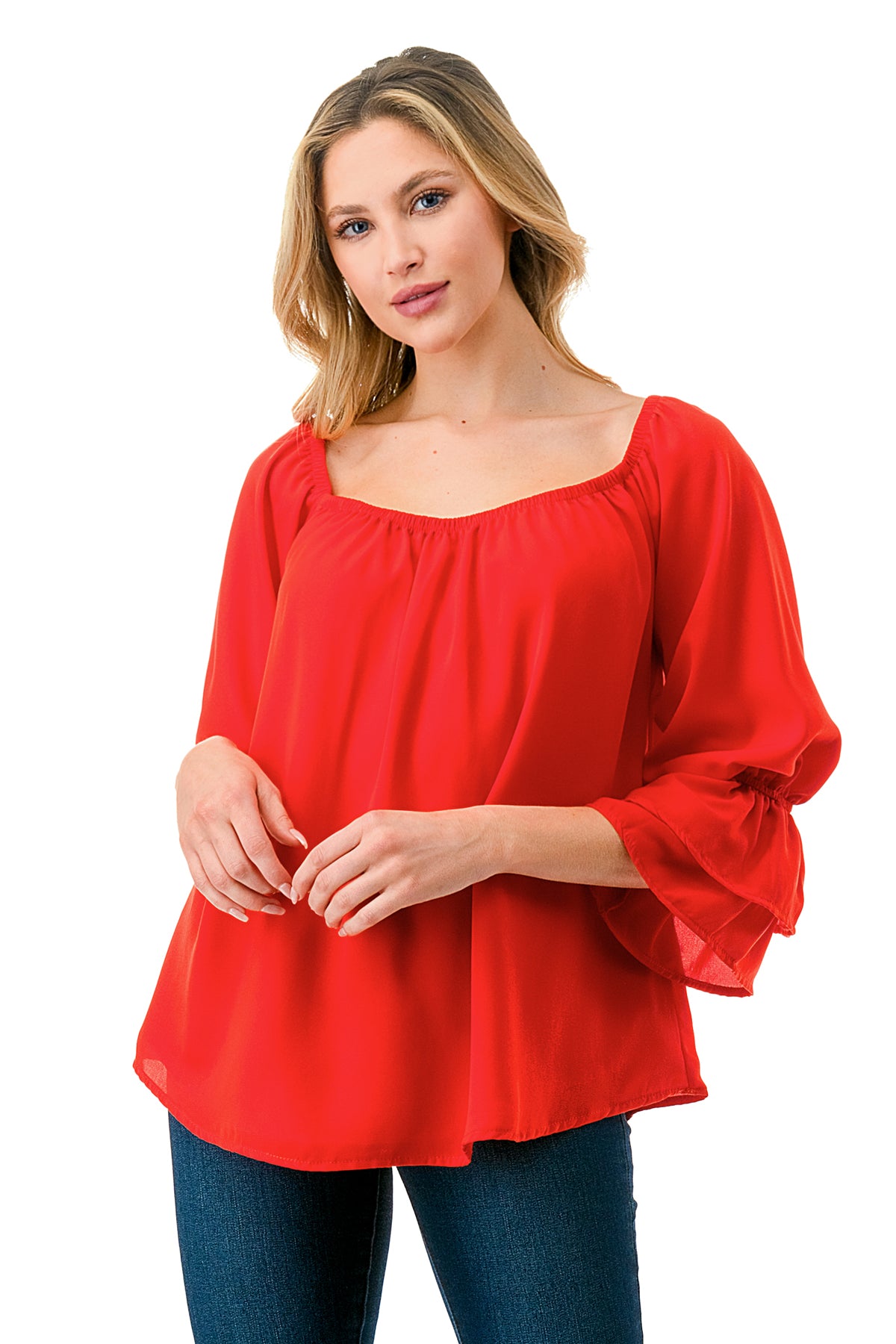 FRANCES OFF SHOULDER TOP (ORANGE)- VT3160