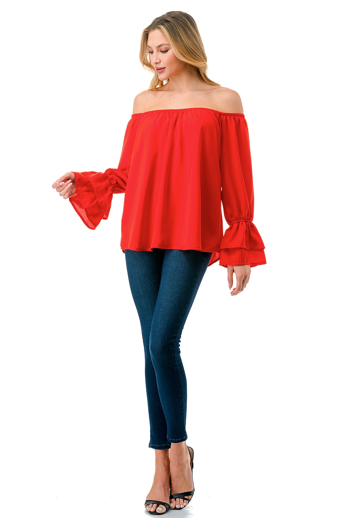 FRANCES OFF SHOULDER TOP (ORANGE)- VT3160