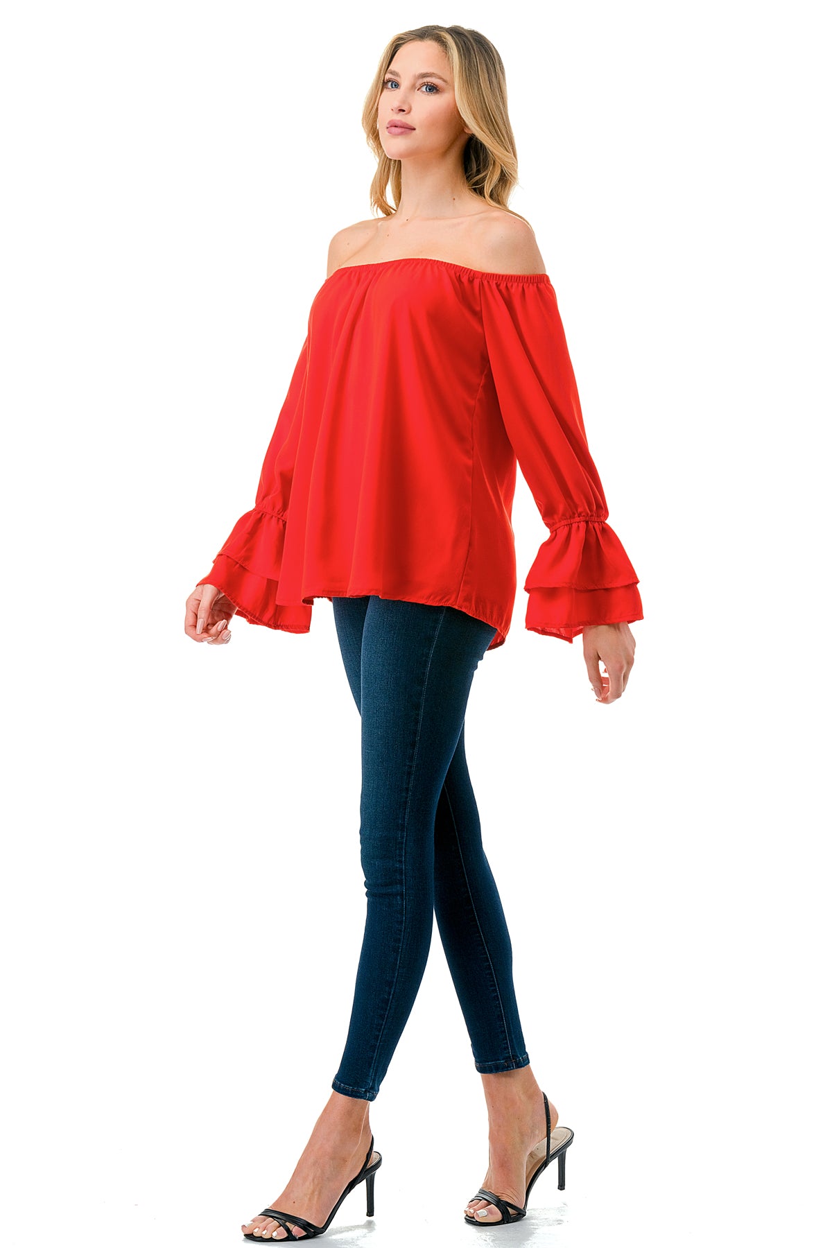 FRANCES OFF SHOULDER TOP (ORANGE)- VT3160