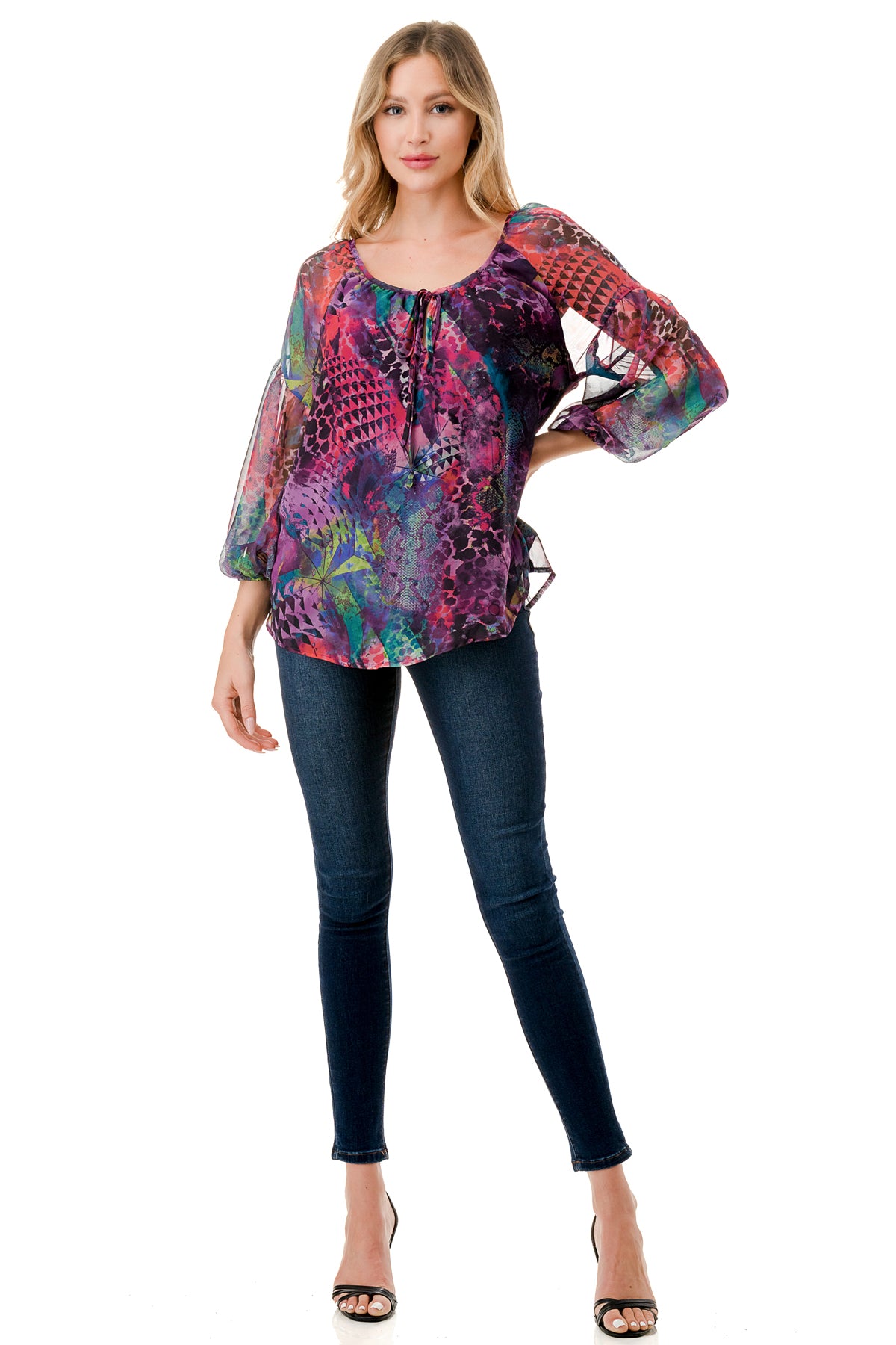 JANE FRONT KEY HOLE TOP (PANTASY)- VT3170