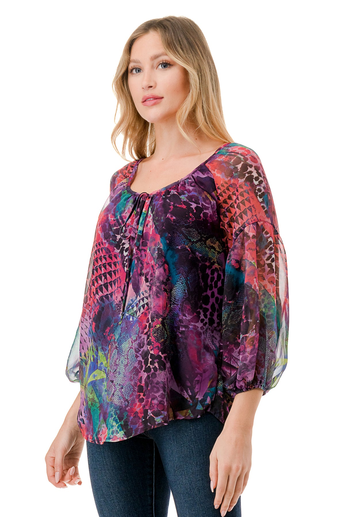 JANE FRONT KEY HOLE TOP (PANTASY)- VT3170