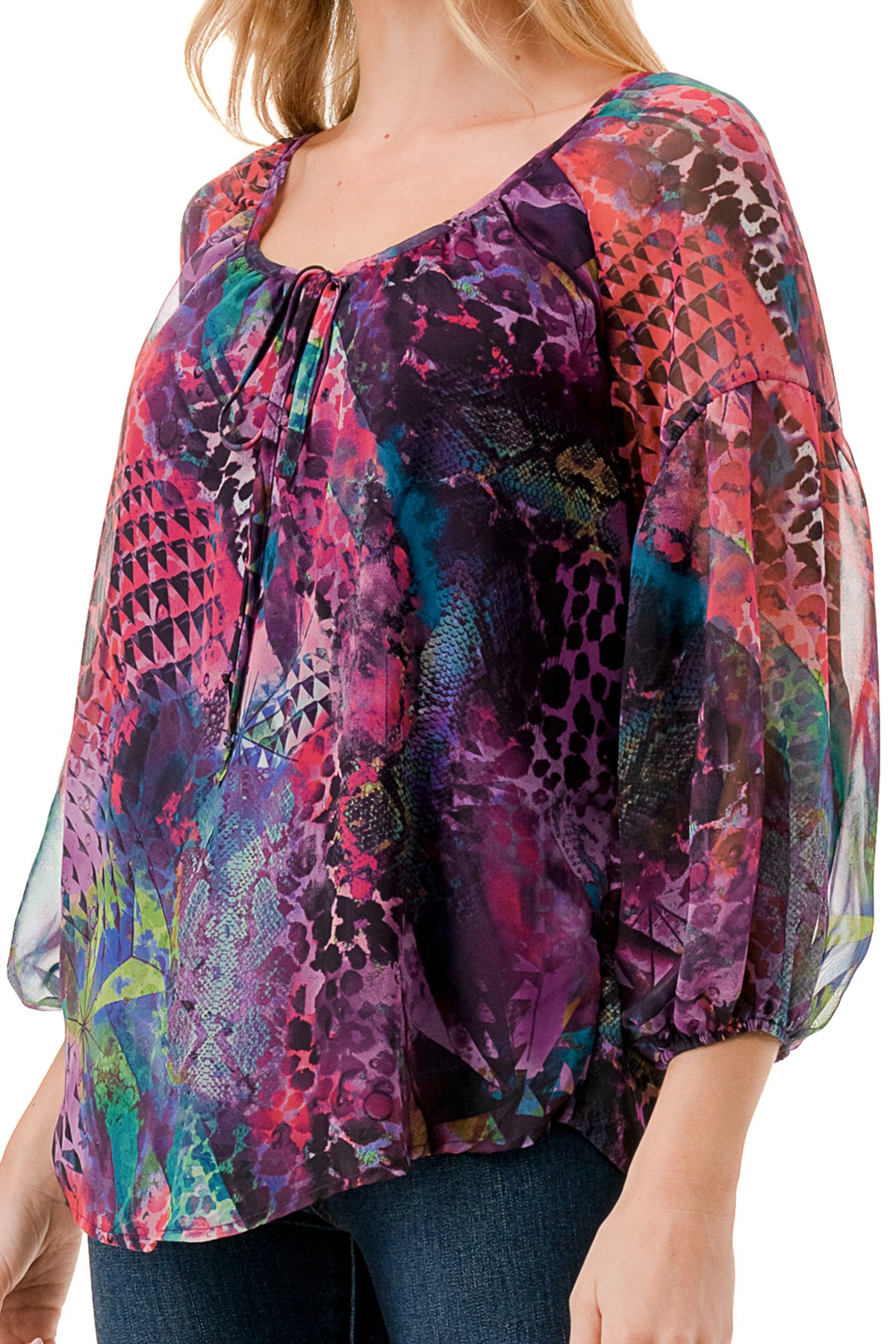 JANE FRONT KEY HOLE TOP (PANTASY)- VT3170
