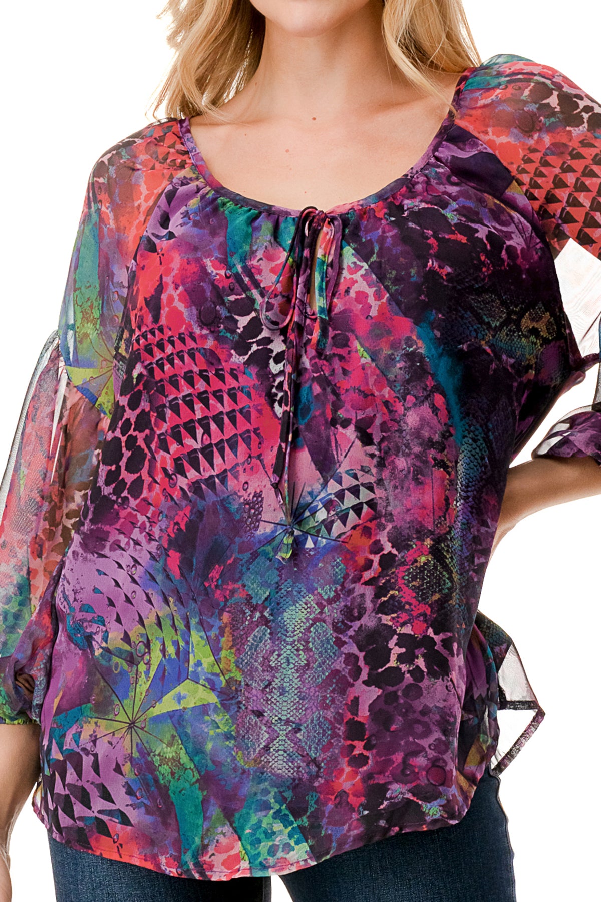 JANE FRONT KEY HOLE TOP (PANTASY)- VT3170